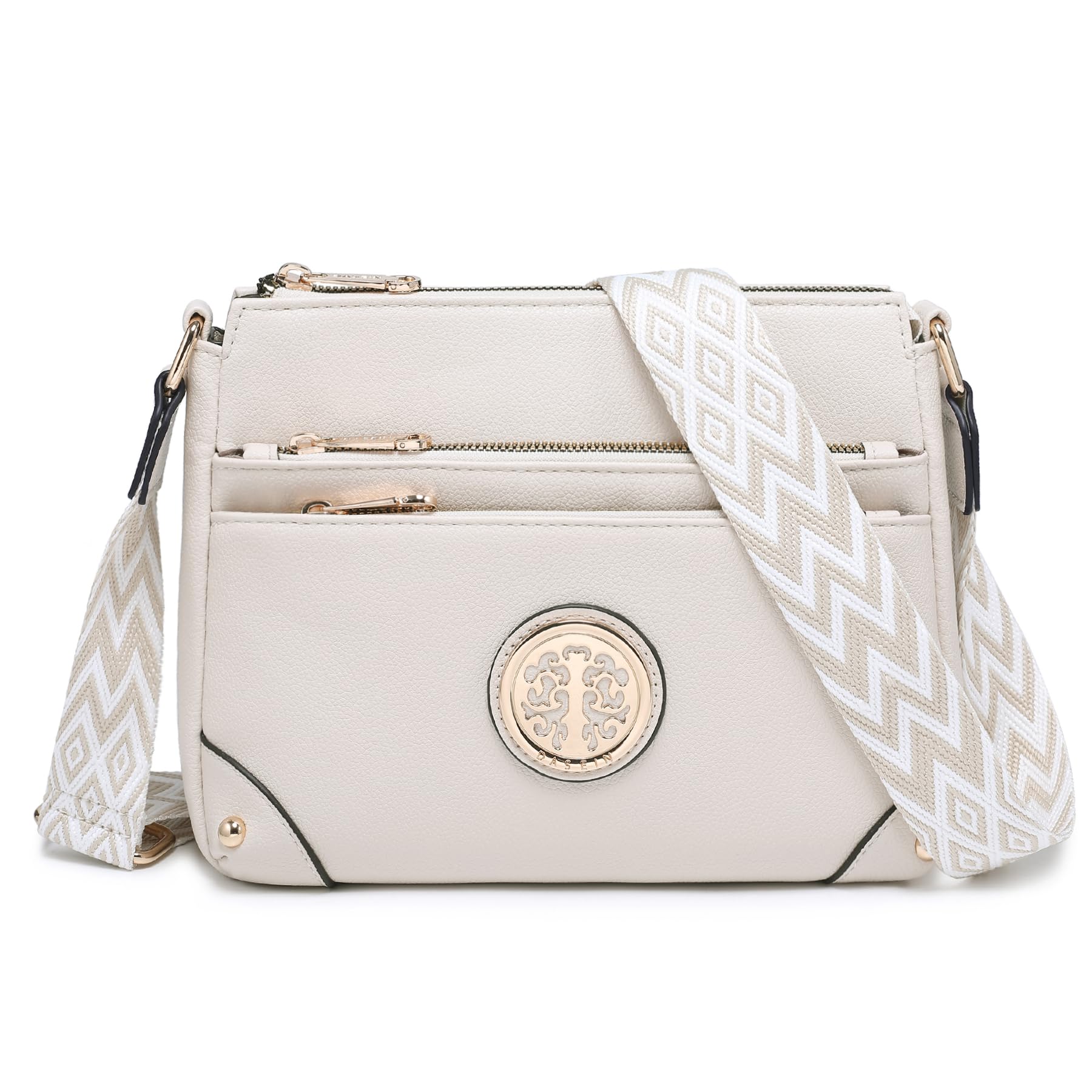 Crossbody Purses for Women Trendy Multi Pockets Shoulder Bag Medium Handbags with Guitar Strap