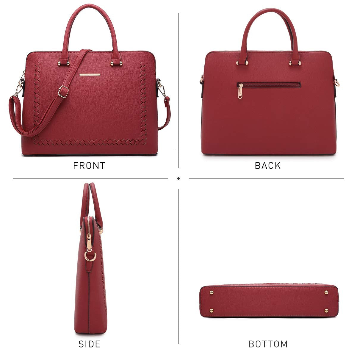 Laptop Bag for Women 14 Inch Computer Shoulder Bag Large Capacity Messenger Bag Business Office Professional Work Tote