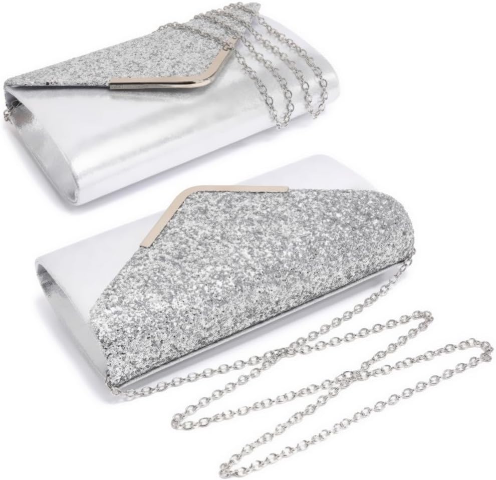 Women Evening Bags Formal Clutch Purses for Wedding Party Prom Handbags with Shoulder Strap and Glitter Flap | Formal, Wedding Party, Prom, with Shoulder Strap, Glitter Flap, Formal
