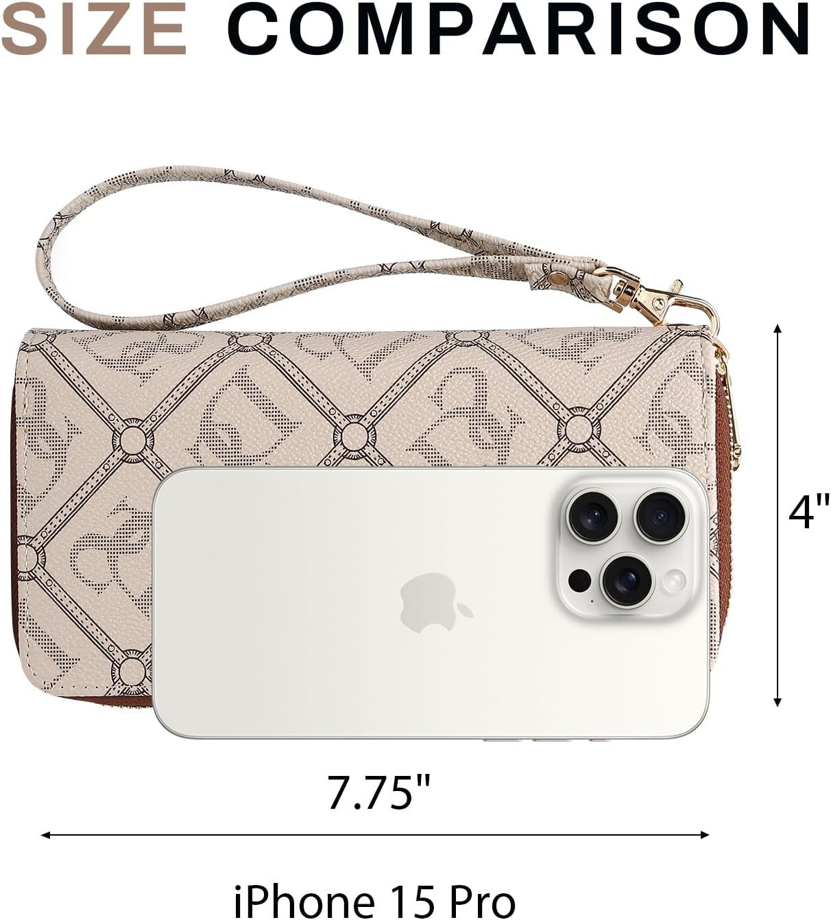 RFID Blocking Wallet Purse for Women Large Capacity Wristlet Clutch Bag Multi Card Holder Phone Case with Wrist Strap
