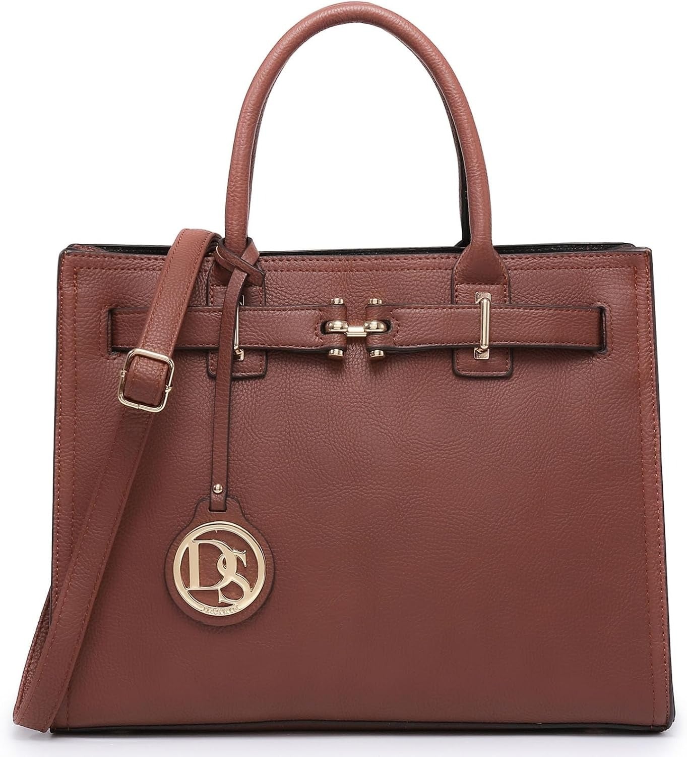 Women Satchel Purses Handbags Belted Top-handle Work Tote Shoulder Bags with Long Strap