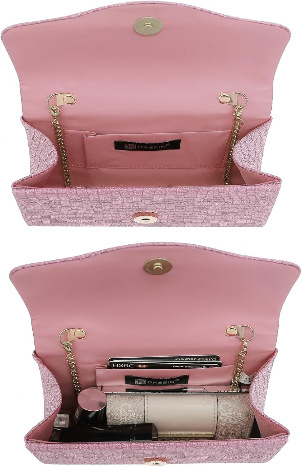 Women Sparkling Glitter Evening Handbag Top Handle Clutch Purse for Wedding Party Prom Cocktail Bridal