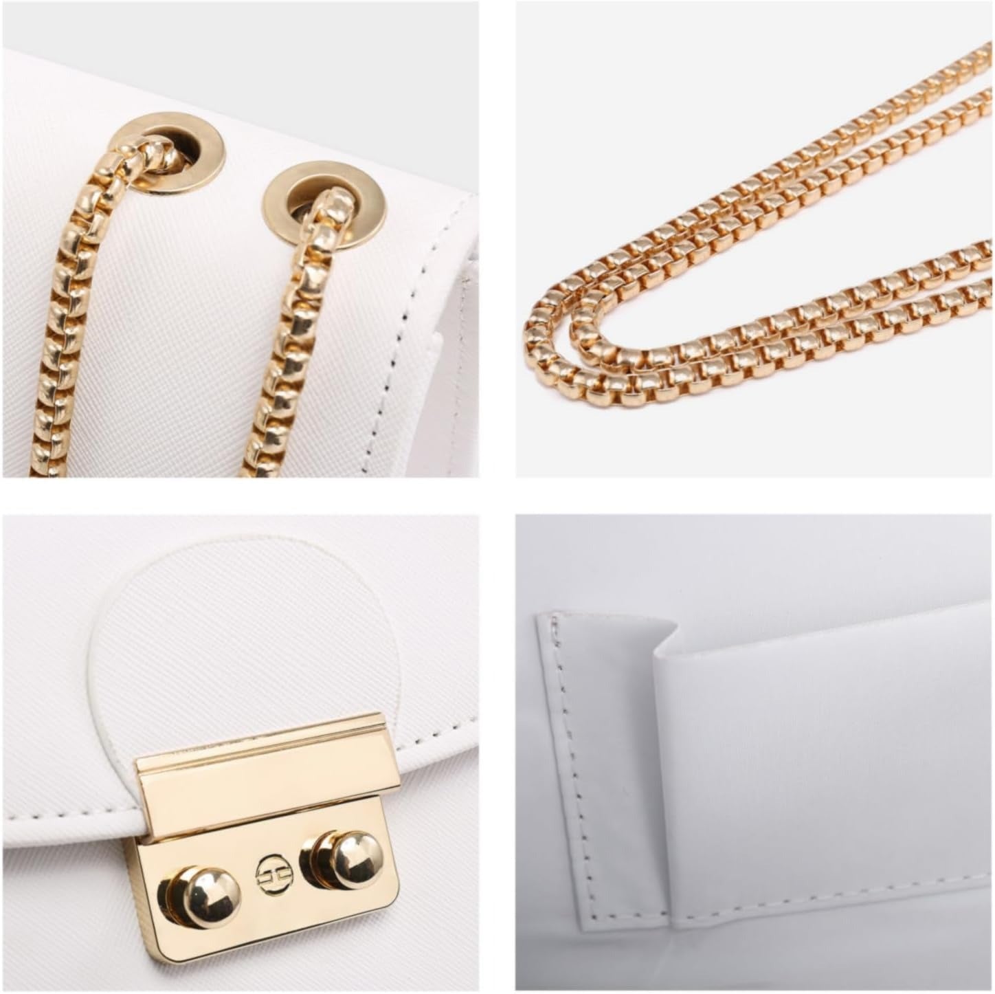 Women Small Crossbody Bag Designer Evening Bag Clutch Purse Handbag for Wedding/Prom/Party with Double Chain Strap | Small, Designer
