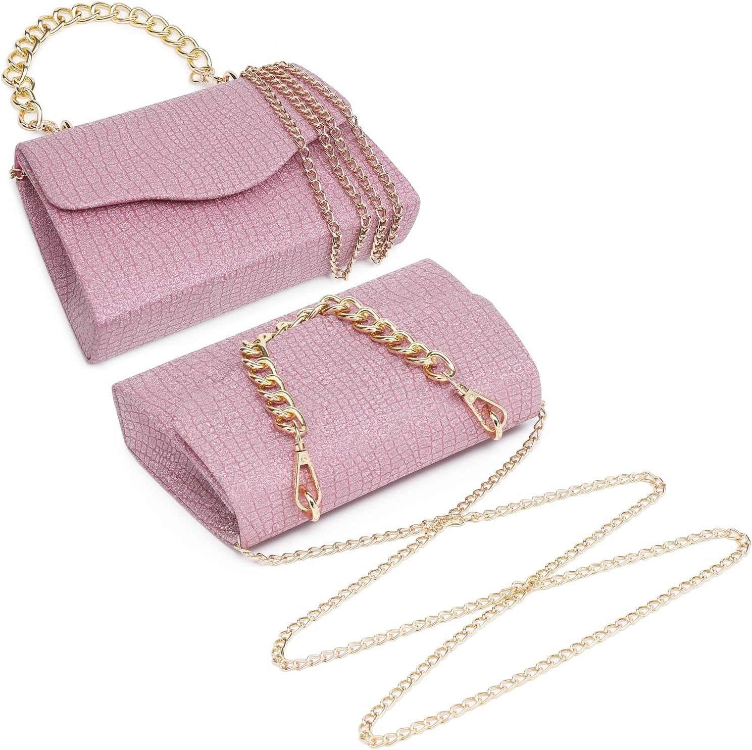 Women Sparkling Glitter Evening Handbag Top Handle Clutch Purse for Wedding Party Prom Cocktail Bridal