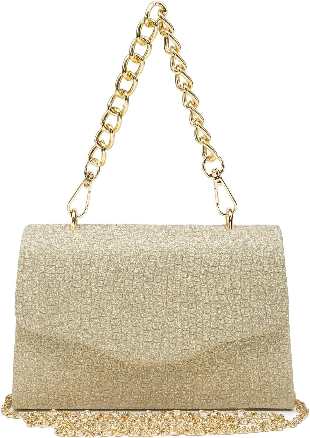 Women Sparkling Glitter Evening Handbag Top Handle Clutch Purse for Wedding Party Prom Cocktail Bridal