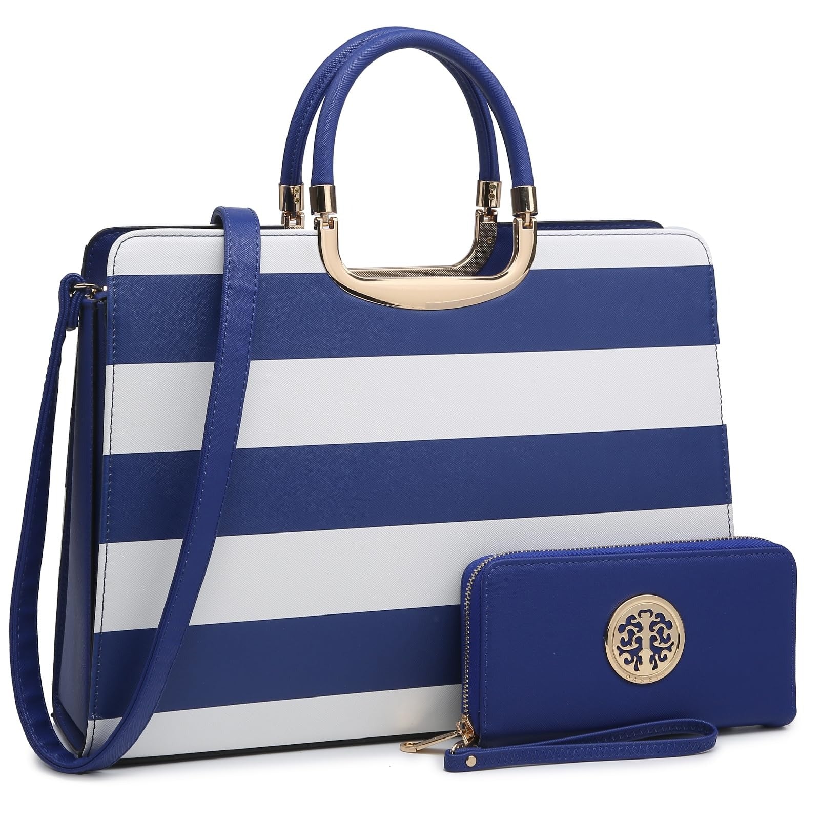 Womens Handbag Top Handle Shoulder Bag Tote Satchel Purse Work Bag with Matching Wallet