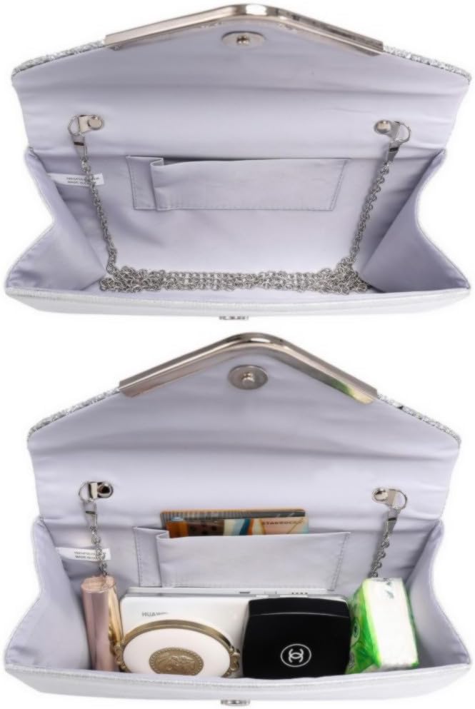 Women Evening Bags Formal Clutch Purses for Wedding Party Prom Handbags with Shoulder Strap and Glitter Flap | Formal, Wedding Party, Prom, with Shoulder Strap, Glitter Flap, Formal