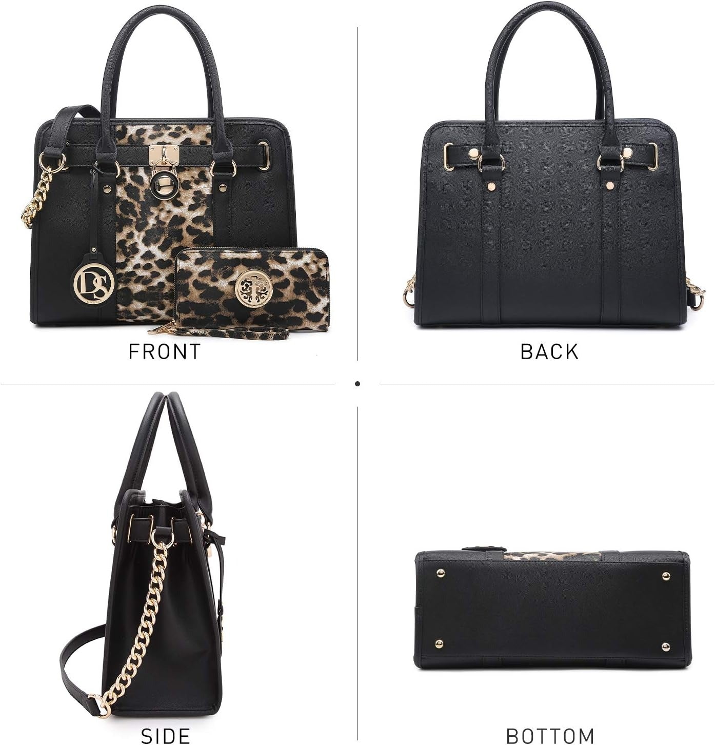 Handbags Purses Set for Women Top Handle Satchel Shoulder Bags Large Work Tote Bag