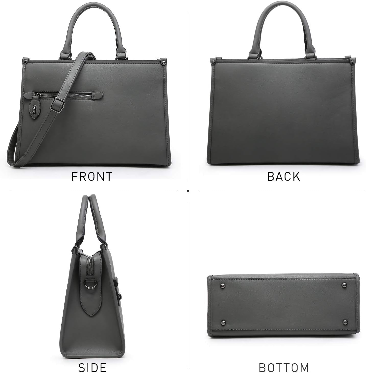 Women Purses Satchel Handbags Top Handle Bags Work Tote Shoulder Bag With Long Strap Matching Wallet | Work Tote, With Long Strap, Matching Wallet