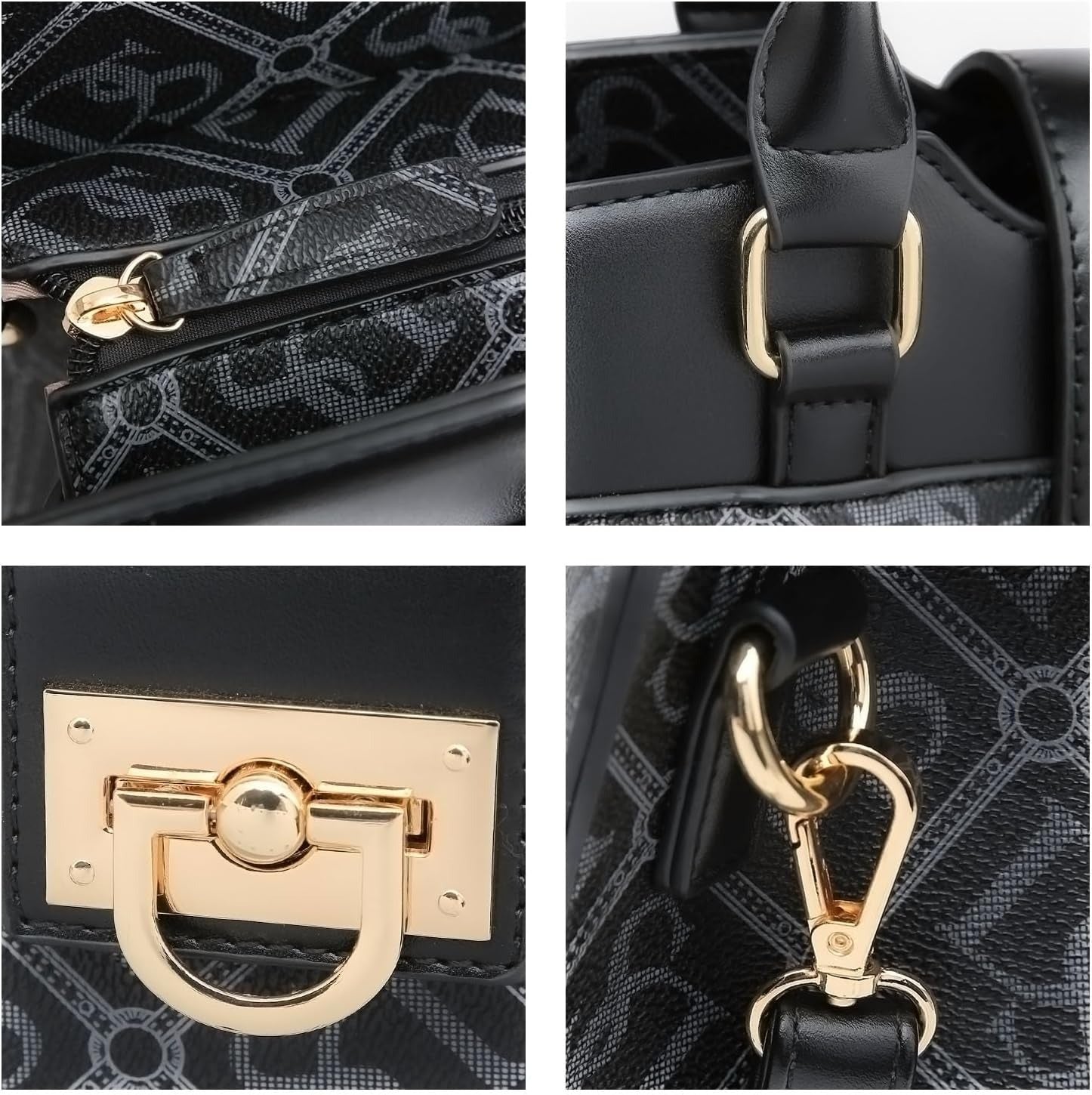 Handbags for Women Purses Monogram Satchel Purse Large Tote Ladies Handbag Shoulder Bags Top Handle Work Bag