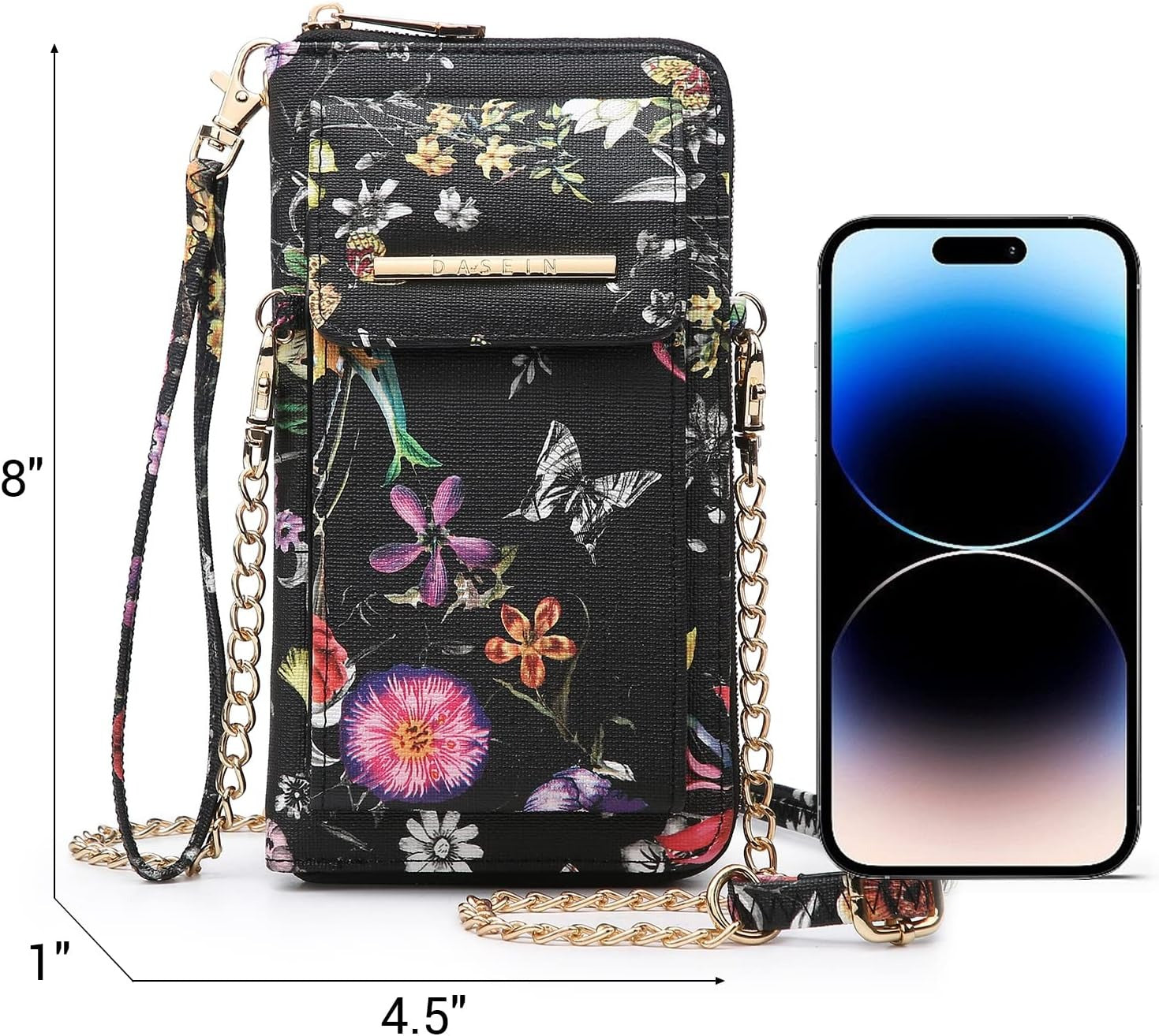 Crossbody Bag Phone Purse Handbag for Women Shoulder Bag Credit Card Wristlet Wallet with Multi Pockets