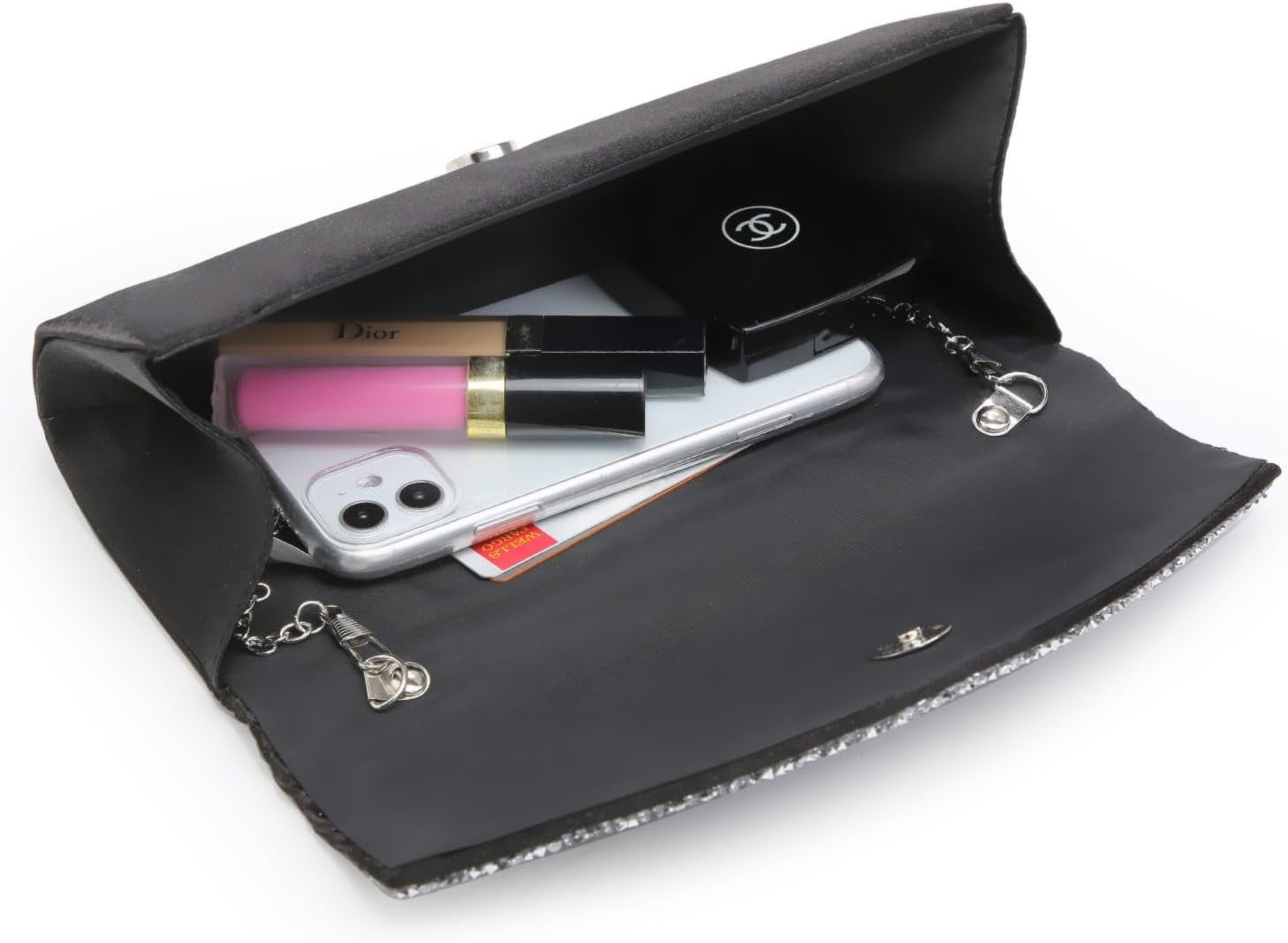 Clutch Purses for Women Evening Bags Formal Clutches with Rhinestones for Wedding Party Prom Dressy Purse