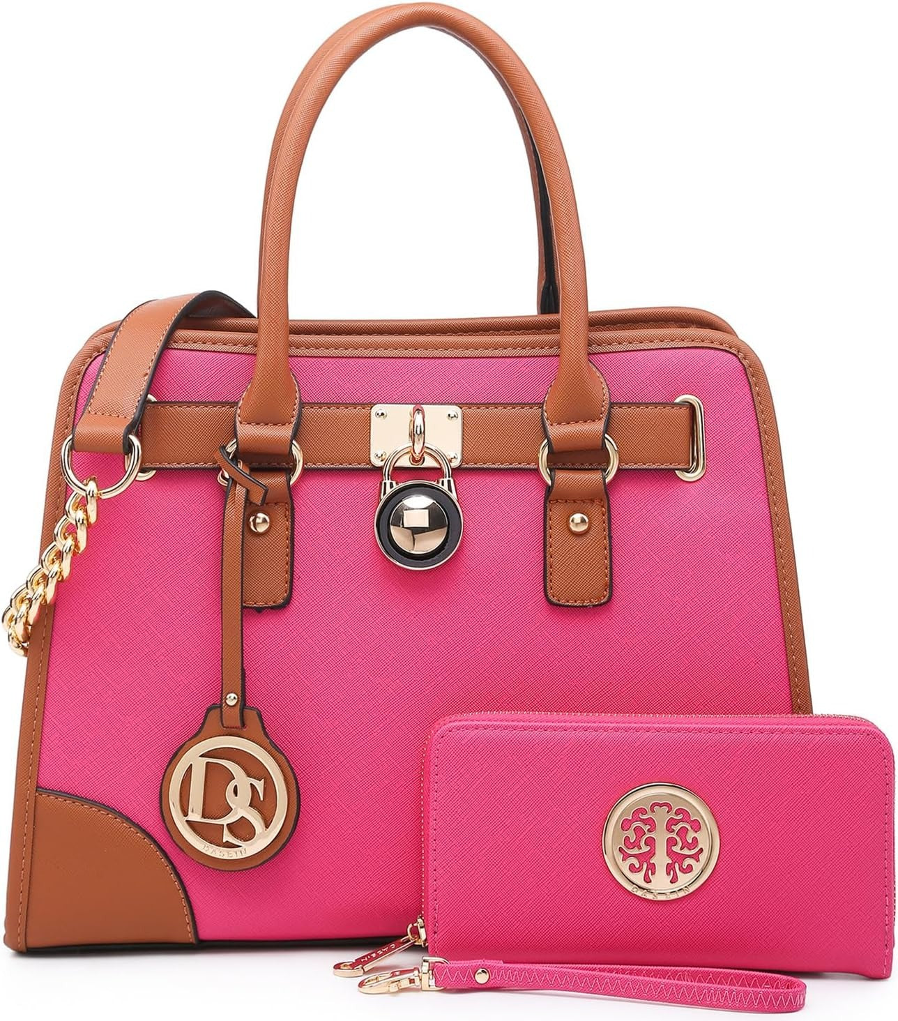 Women Handbags Top Handle Satchel Purse Shoulder Bag Hobo Bag Work Bag Set 2pcs