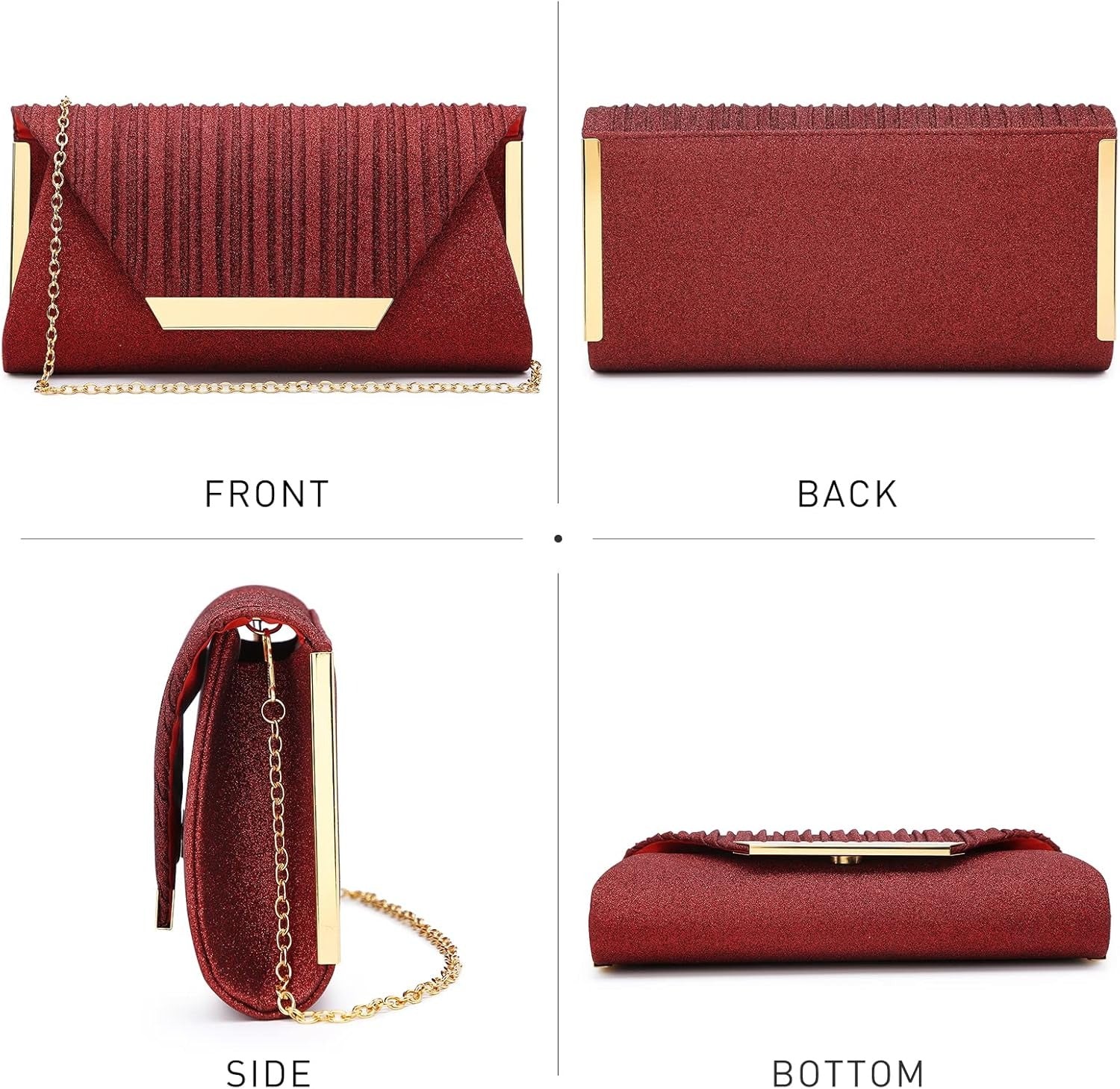 Women Evening Bags Wedding Purses Handbags Party Clutches Cocktail Prom Formal Clutch with Glitter Rhinestones