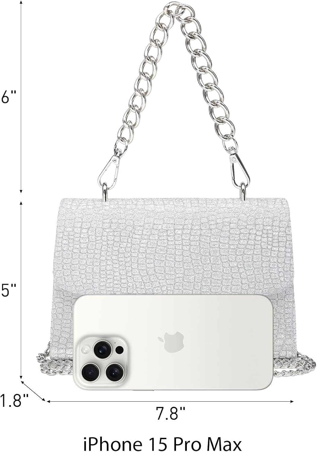 Women Sparkling Glitter Evening Handbag Top Handle Clutch Purse for Wedding Party Prom Cocktail Bridal