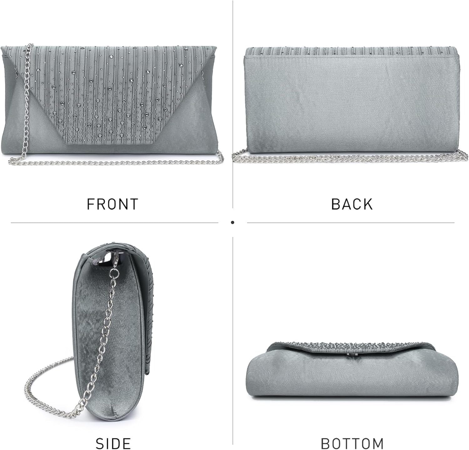 Women Evening Bags Wedding Purses Handbags Party Clutches Cocktail Prom Formal Clutch with Glitter Rhinestones
