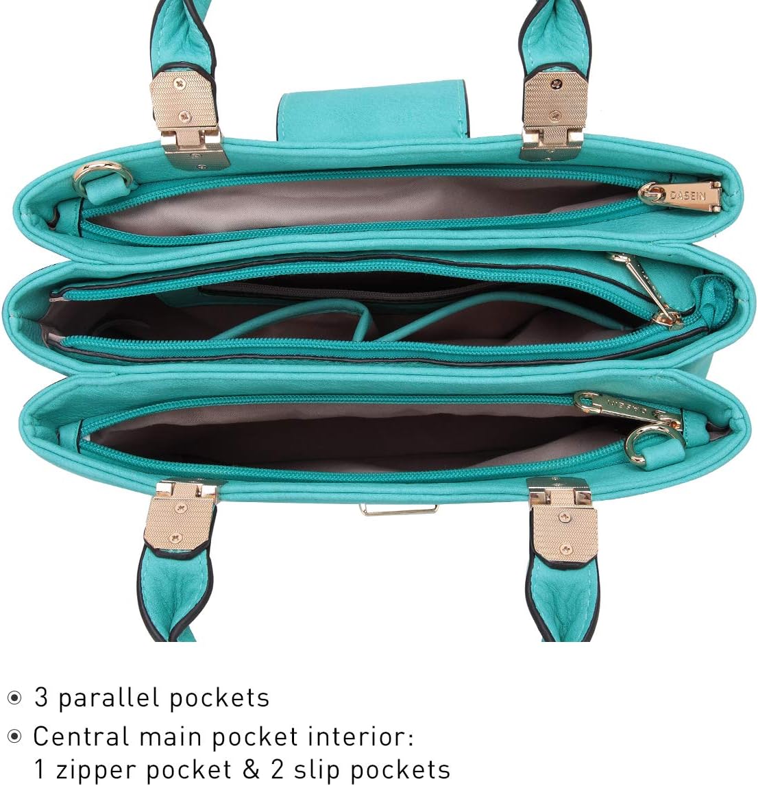 Women Satchel Handbags Top Handle Purse Medium Tote Bag Vegan Leather Shoulder Bag