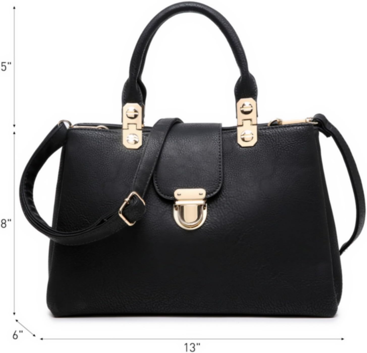 Women Satchel Handbags Top Handle Purse Medium Tote Bag Vegan Leather Shoulder Bag