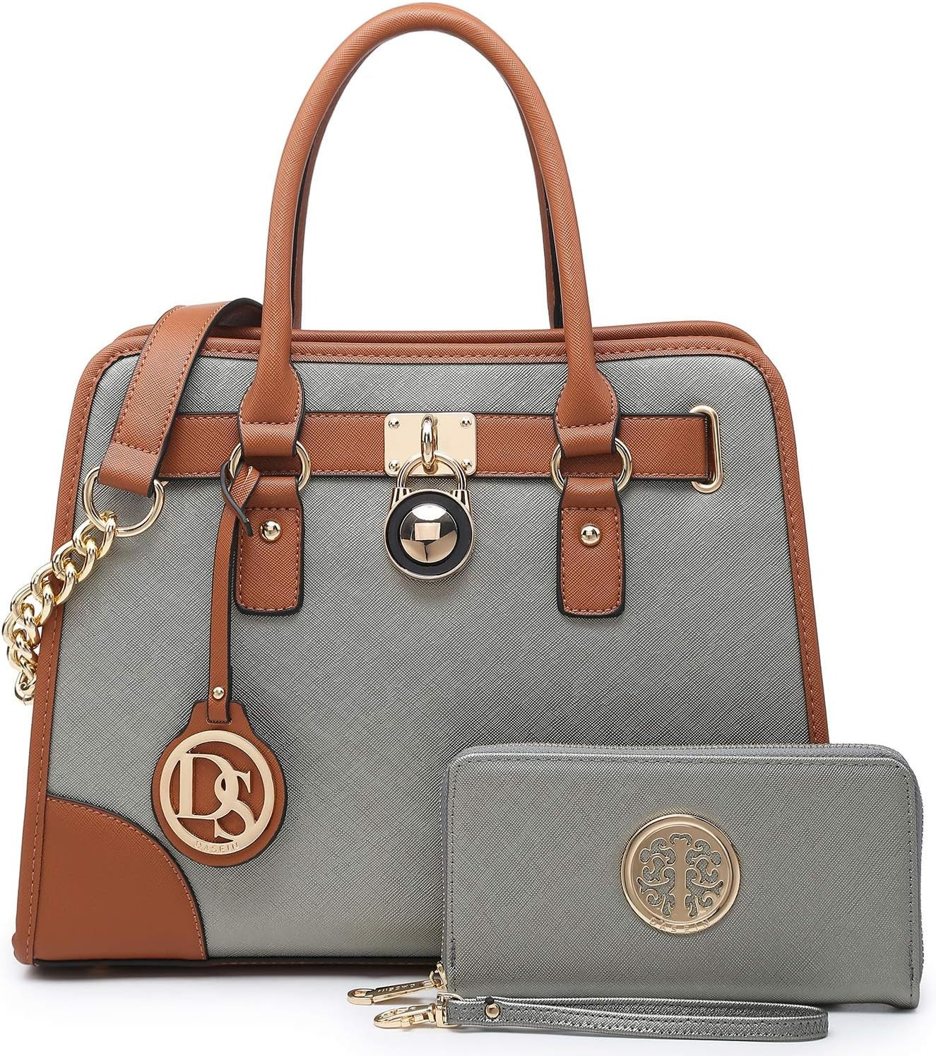 Women Handbags Top Handle Satchel Purse Shoulder Bag Hobo Bag Work Bag Set 2pcs