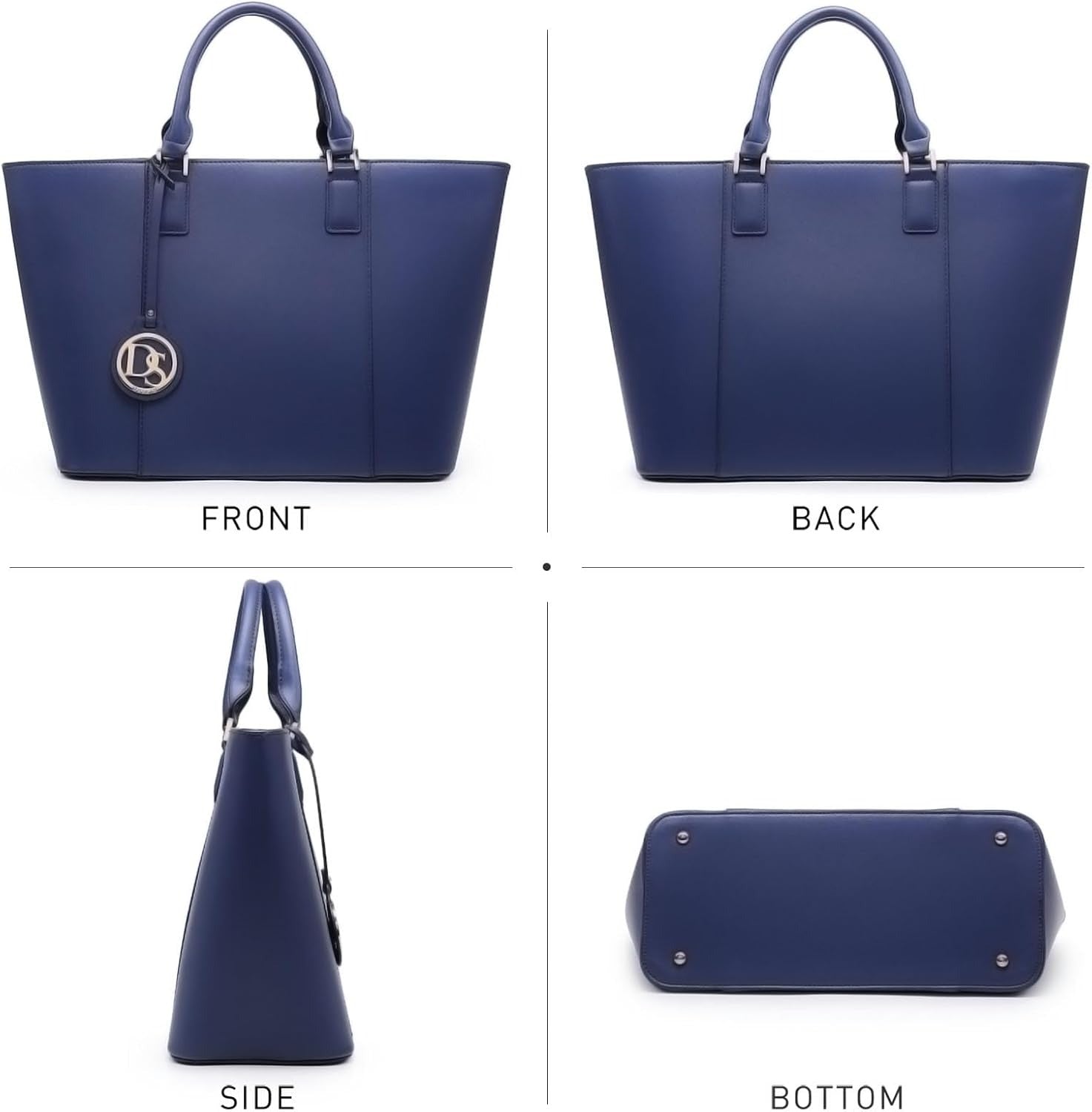 Women Satchel Purse Handbag Shoulder Bag Work Tote Bag with Matching Clutch