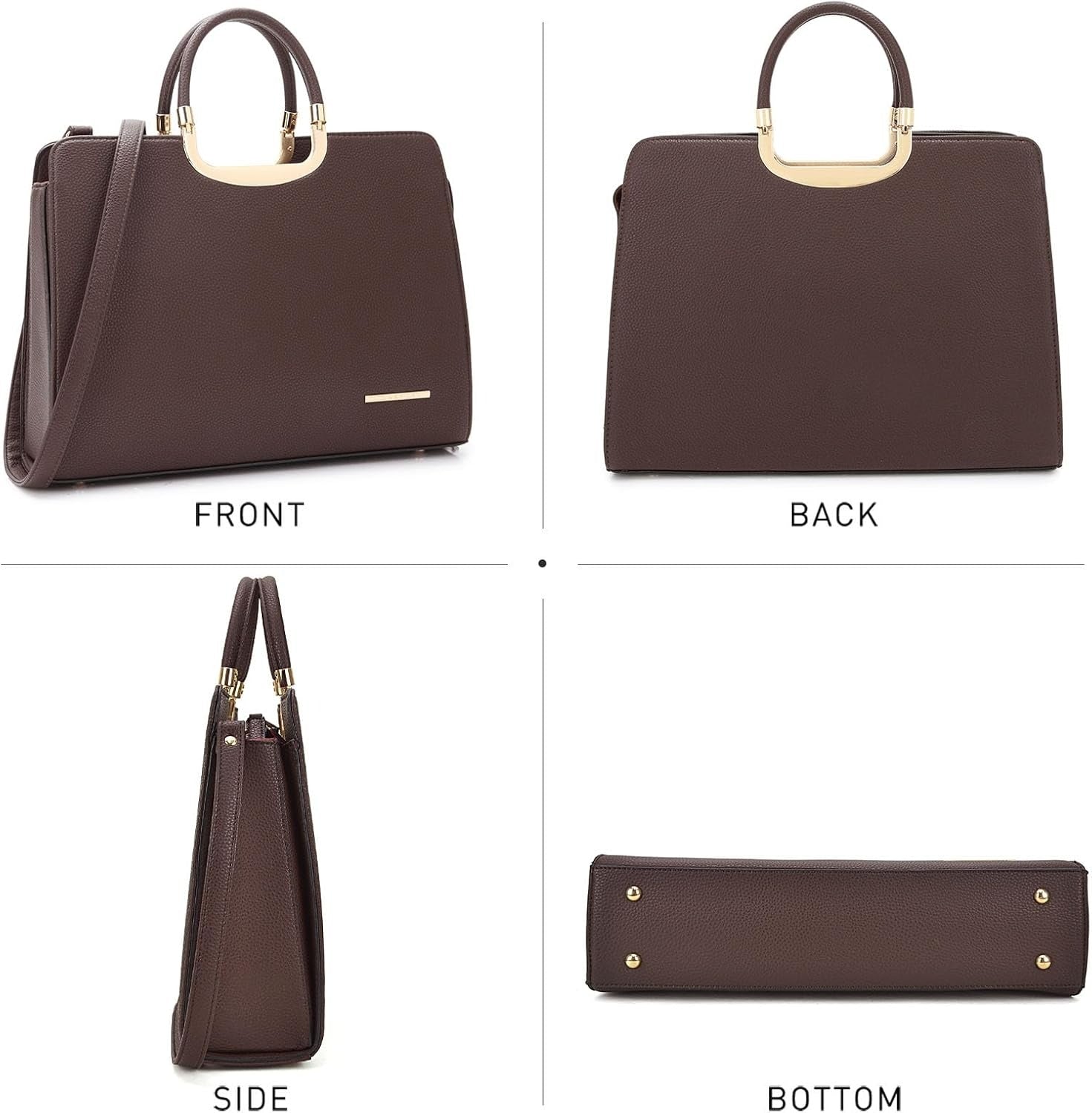 Womens Handbag Top Handle Shoulder Bag Tote Satchel Purse Work Bag with Matching Wallet