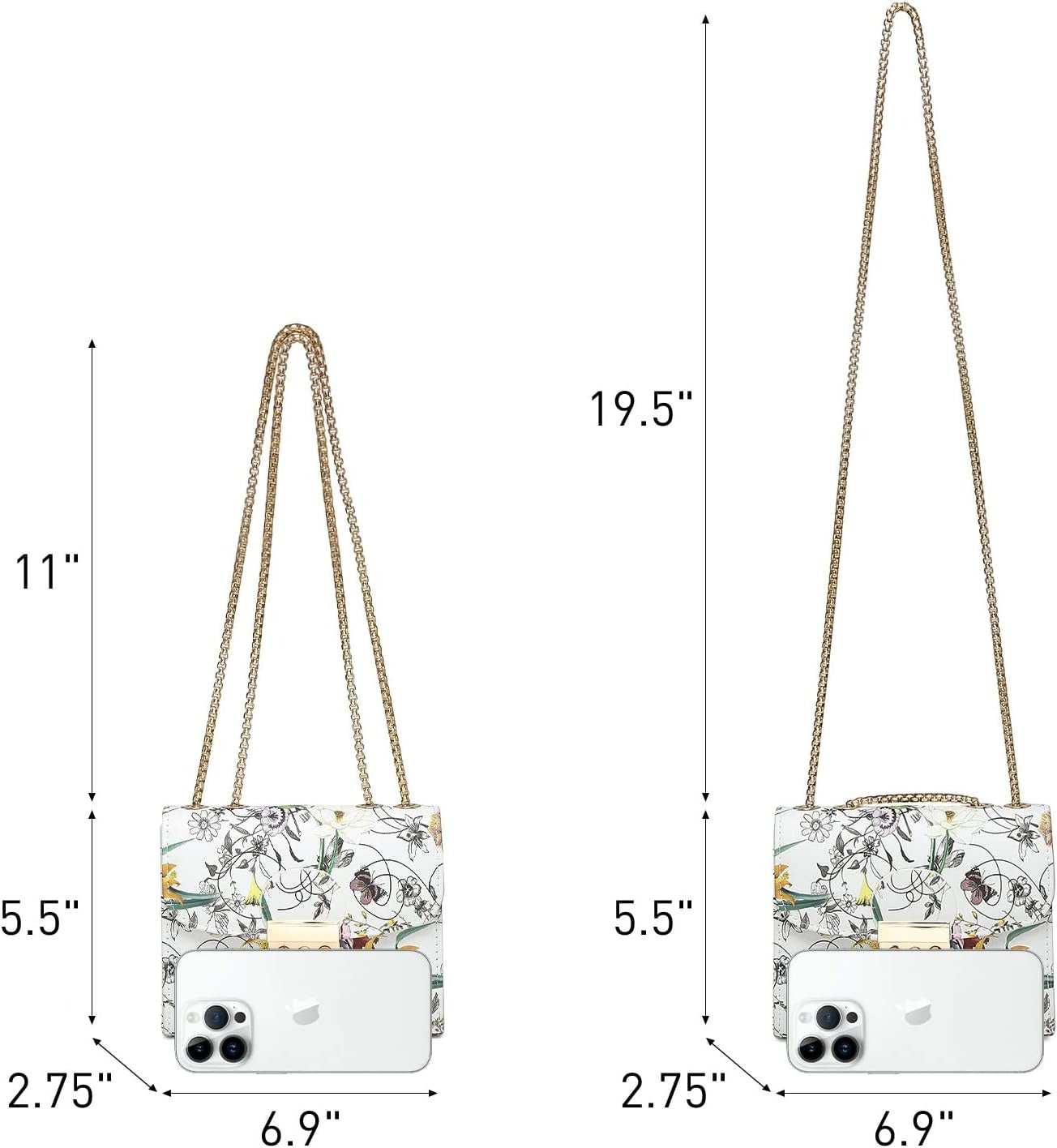 Women Small Crossbody Bag Designer Evening Bag Clutch Purse Handbag for Wedding/Prom/Party with Double Chain Strap | Small, Designer