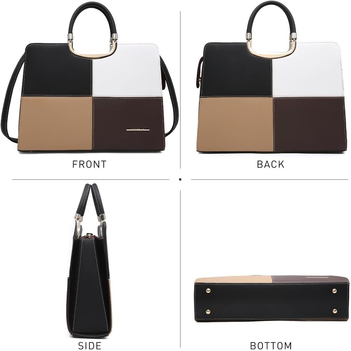 Womens Handbag Top Handle Shoulder Bag Tote Satchel Purse Work Bag with Matching Wallet