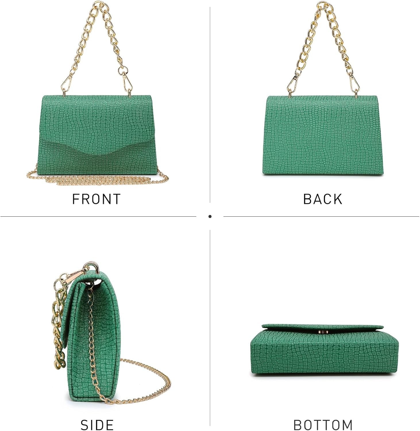 Women Sparkling Glitter Evening Handbag Top Handle Clutch Purse for Wedding Party Prom Cocktail Bridal