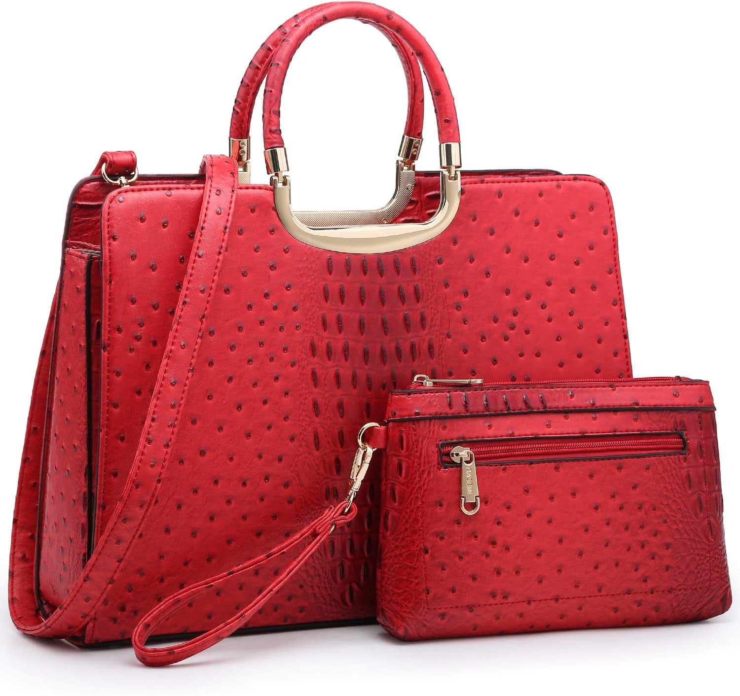 Womens Handbag Top Handle Shoulder Bag Tote Satchel Purse Work Bag with Matching Wallet