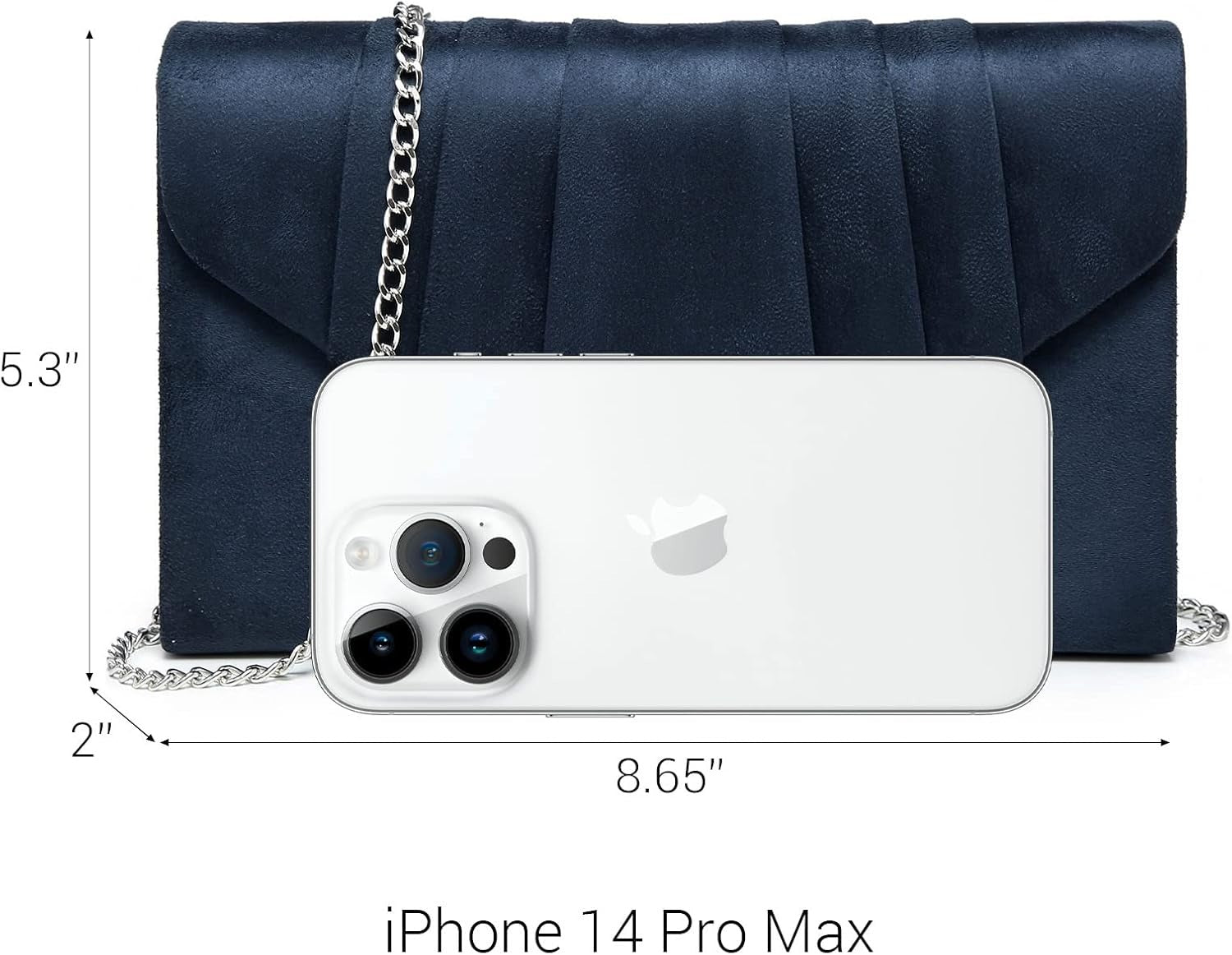 Women's Evening Bag Pleated Envelope Clutch Handbag Wedding Party Bridal Purse