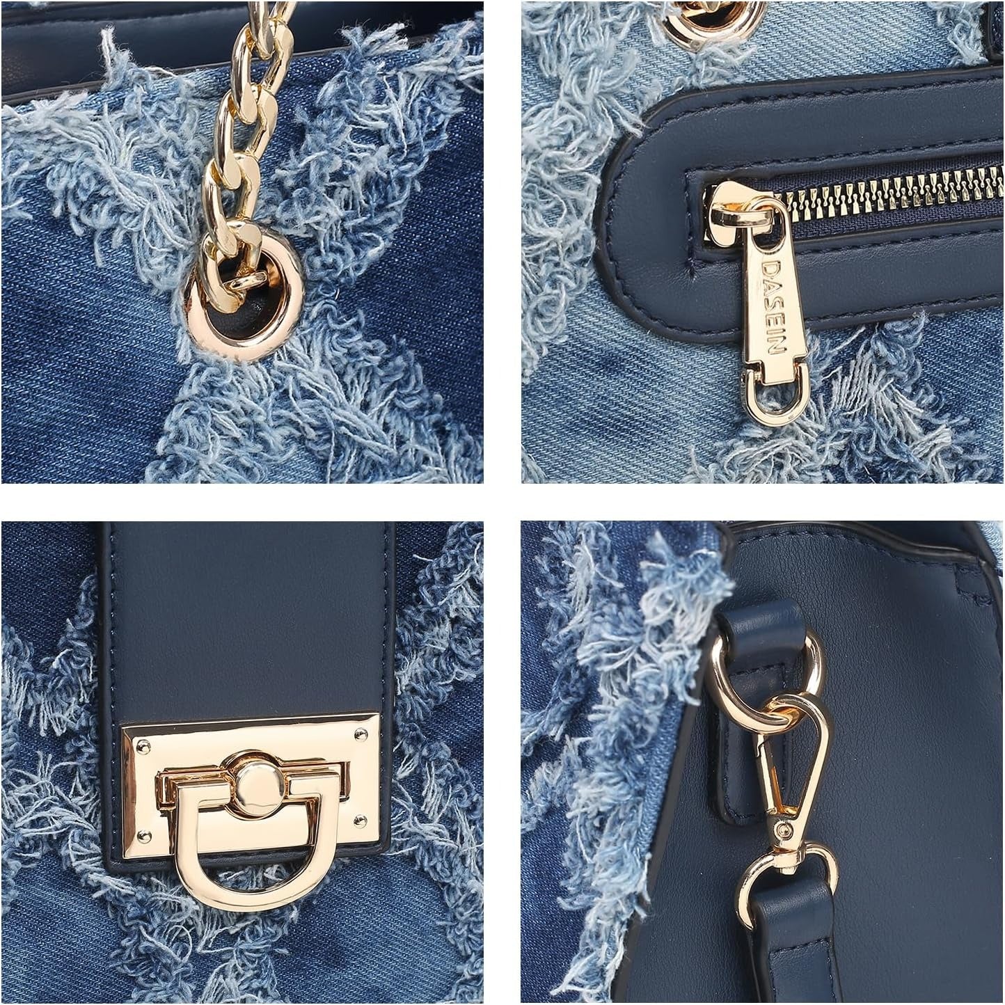 Leather Handbag Tote Hobo Bag for Women Shoulder Purse Top Handle Satchel Bag with Matching Clutch