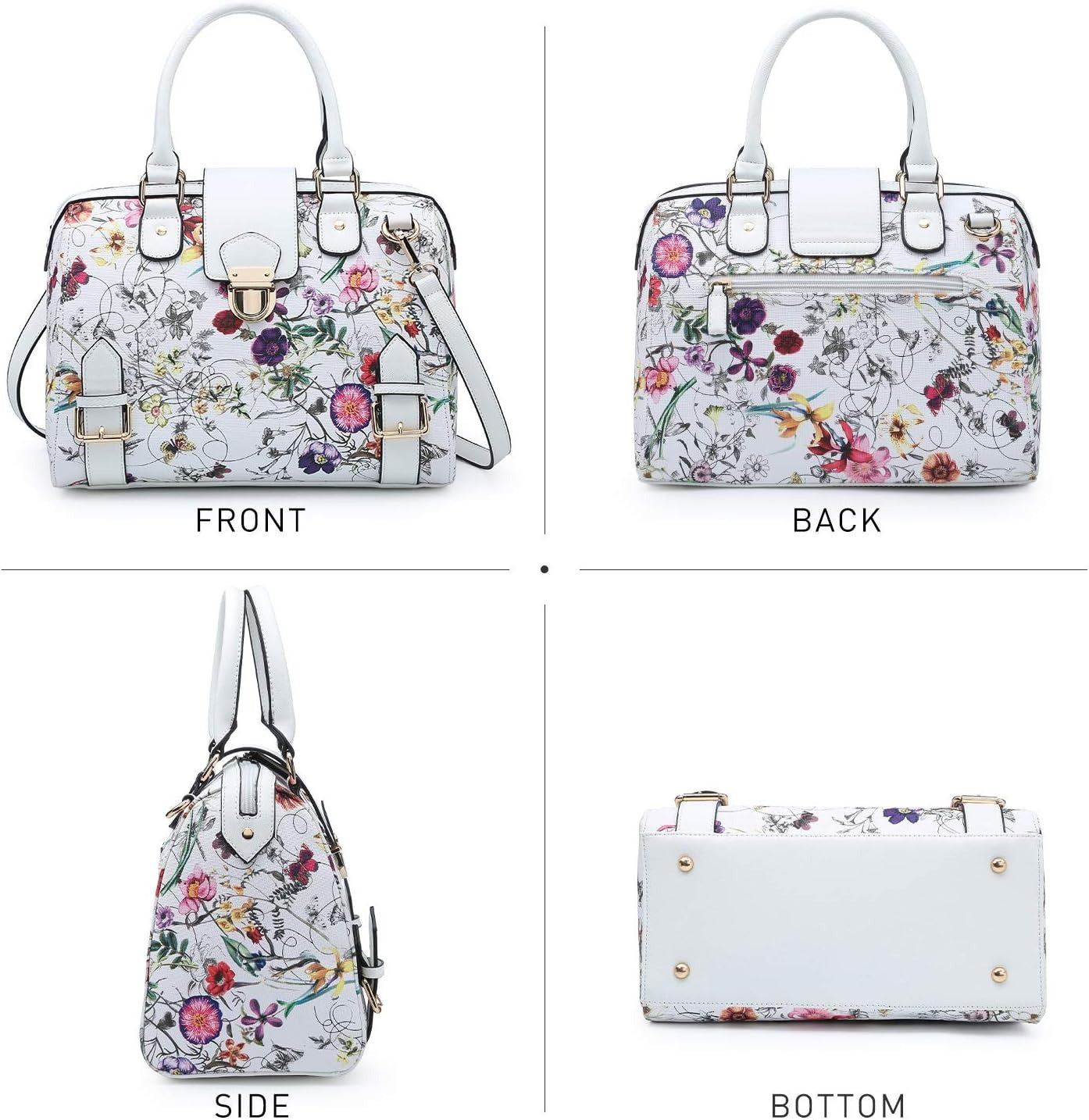 Women Barrel Handbags Fashion Satchel Bags Top Handle Shoulder Purses Vegan Leather Work Tote