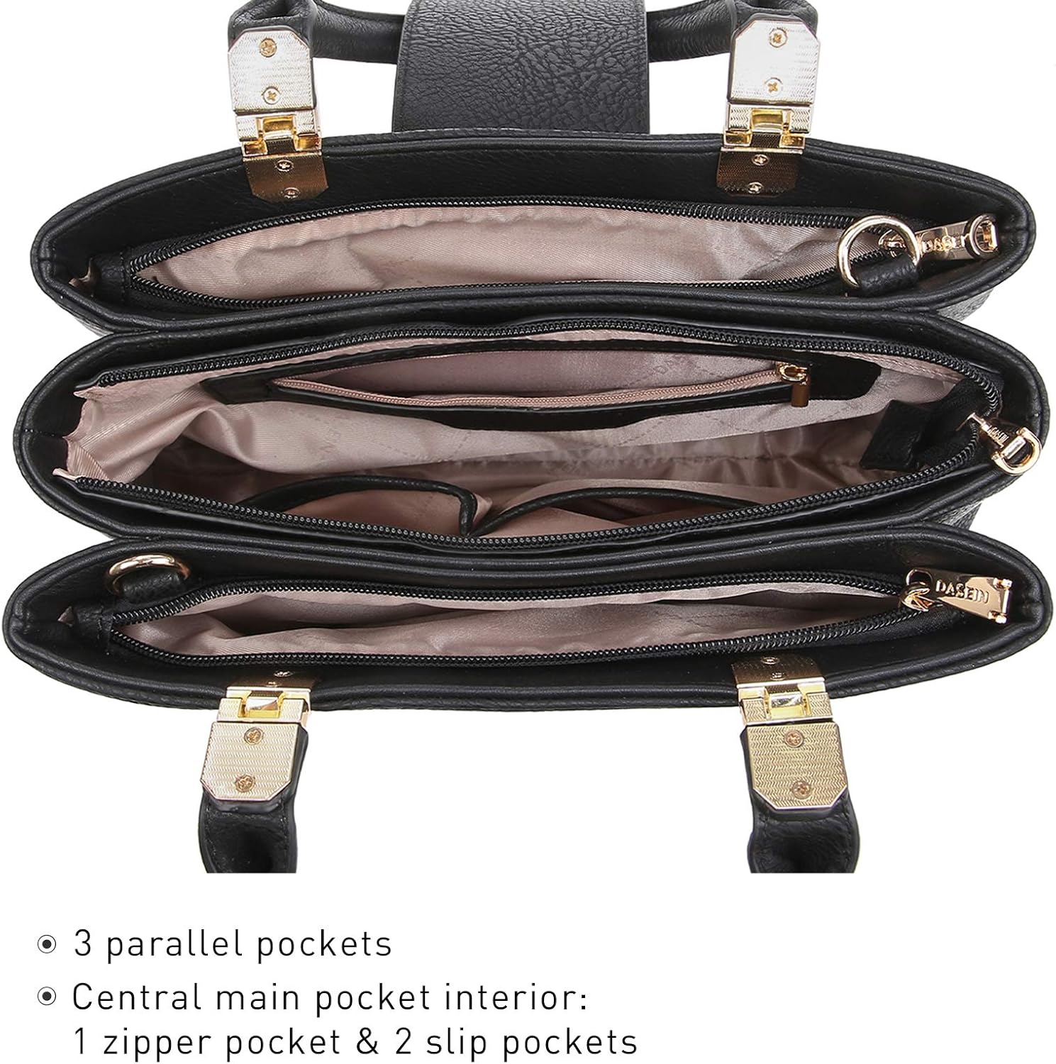 Women Satchel Handbags Top Handle Purse Medium Tote Bag Vegan Leather Shoulder Bag