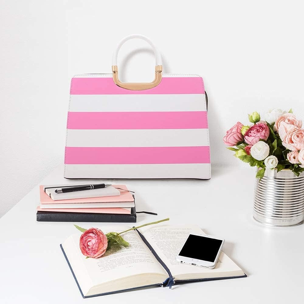 Womens Handbag Top Handle Shoulder Bag Tote Satchel Purse Work Bag with Matching Wallet