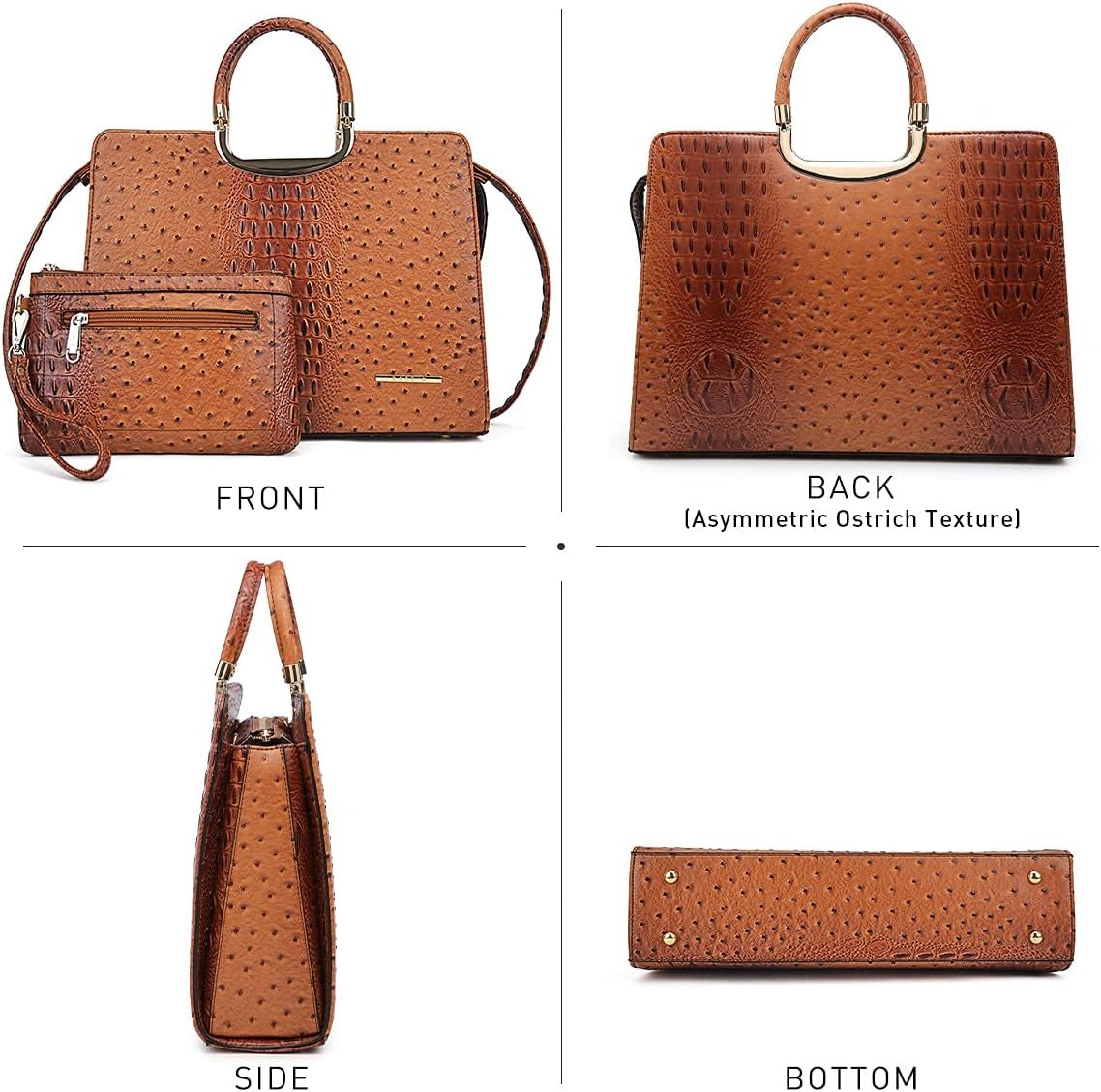 Womens Handbag Top Handle Shoulder Bag Tote Satchel Purse Work Bag with Matching Wallet