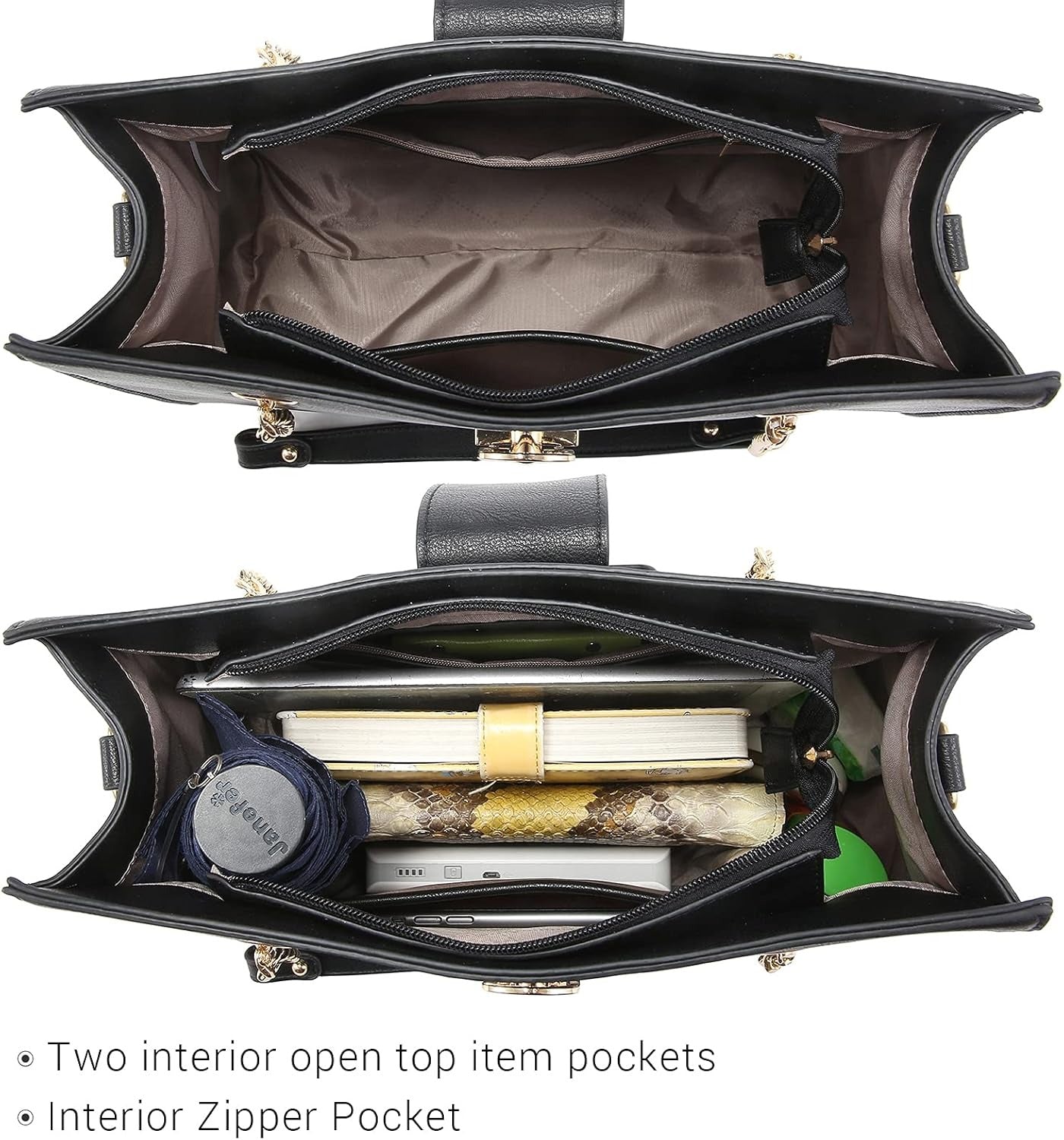 Leather Handbag Tote Hobo Bag for Women Shoulder Purse Top Handle Satchel Bag with Matching Clutch