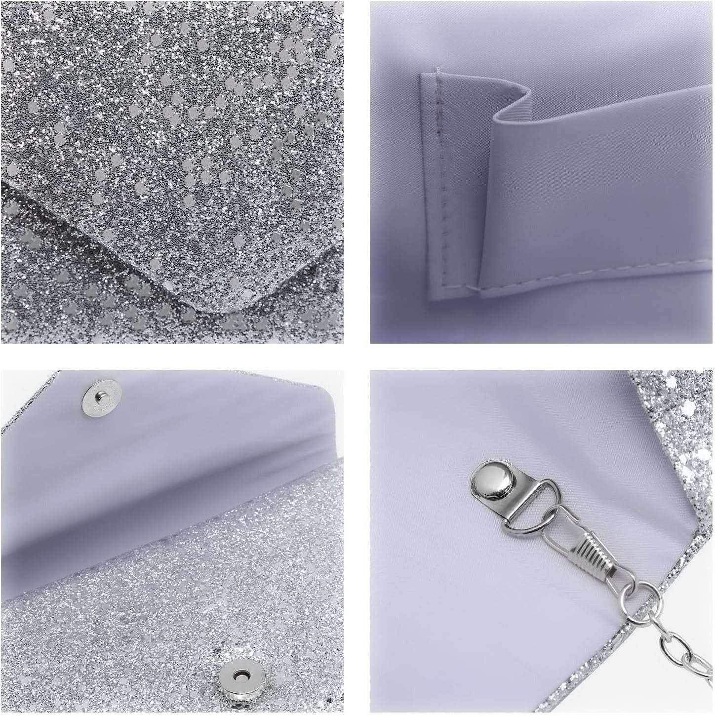 Women Glitter Evening Bags Formal Clutches Wedding Purses Party Dressy Clutch Purse Cocktail Prom Handbags