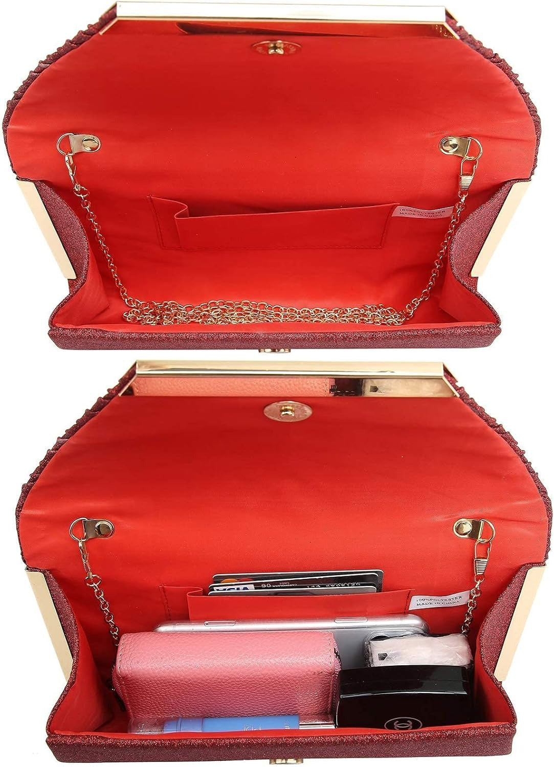 Women Evening Bags Wedding Purses Handbags Party Clutches Cocktail Prom Formal Clutch with Glitter Rhinestones