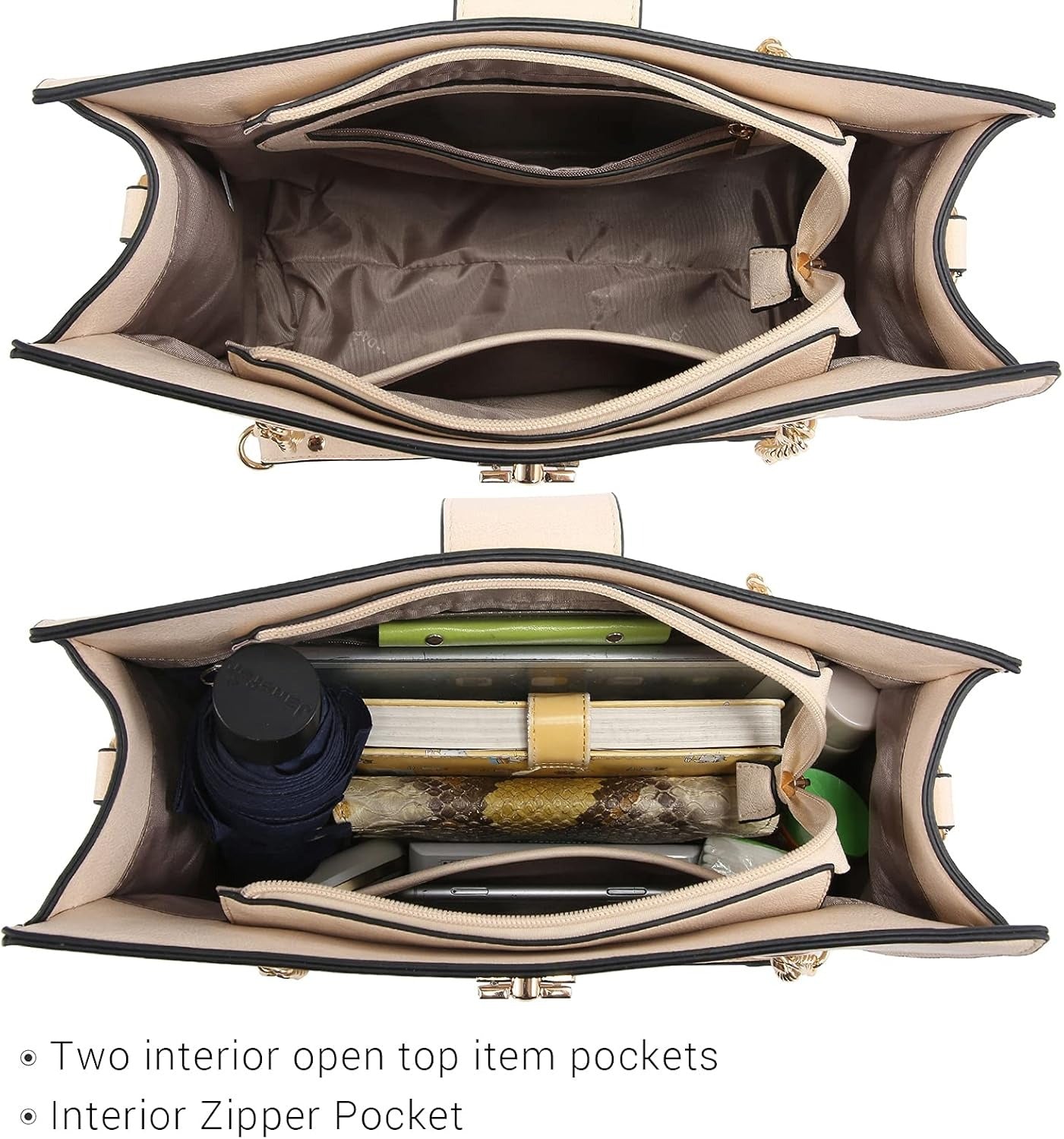 Leather Handbag Tote Hobo Bag for Women Shoulder Purse Top Handle Satchel Bag with Matching Clutch