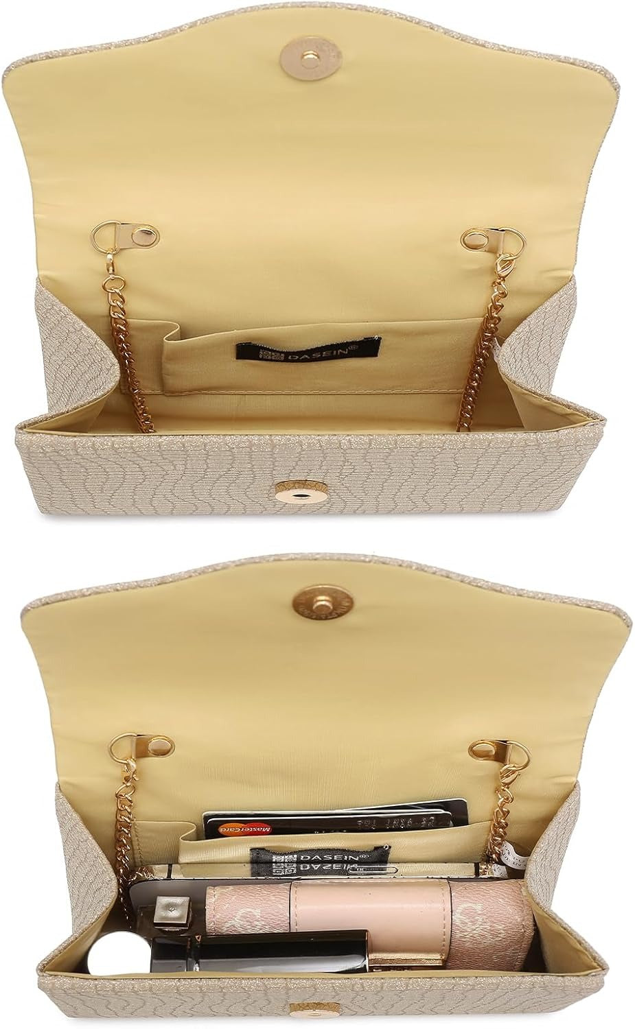 Women Sparkling Glitter Evening Handbag Top Handle Clutch Purse for Wedding Party Prom Cocktail Bridal