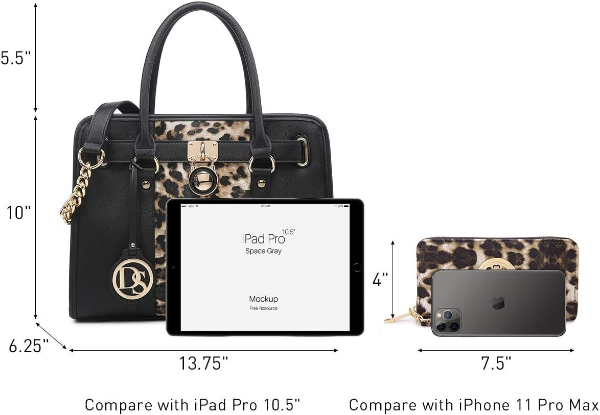 Handbags Purses Set for Women Top Handle Satchel Shoulder Bags Large Work Tote Bag