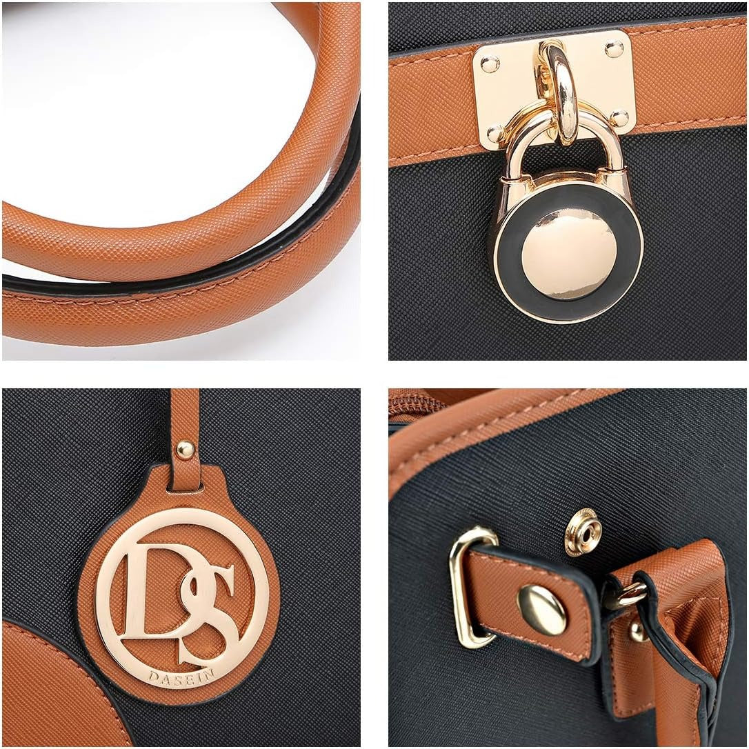Women Handbags Top Handle Satchel Purse Shoulder Bag Hobo Bag Work Bag Set 2pcs