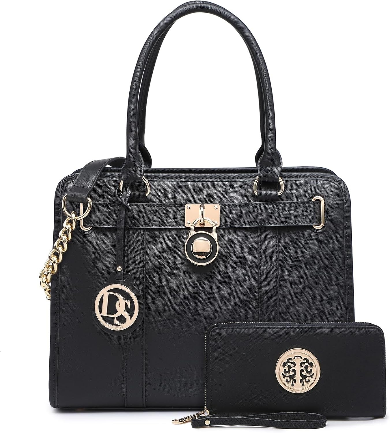 Handbags Purses Set for Women Top Handle Satchel Shoulder Bags Large Work Tote Bag with Matching Wallet