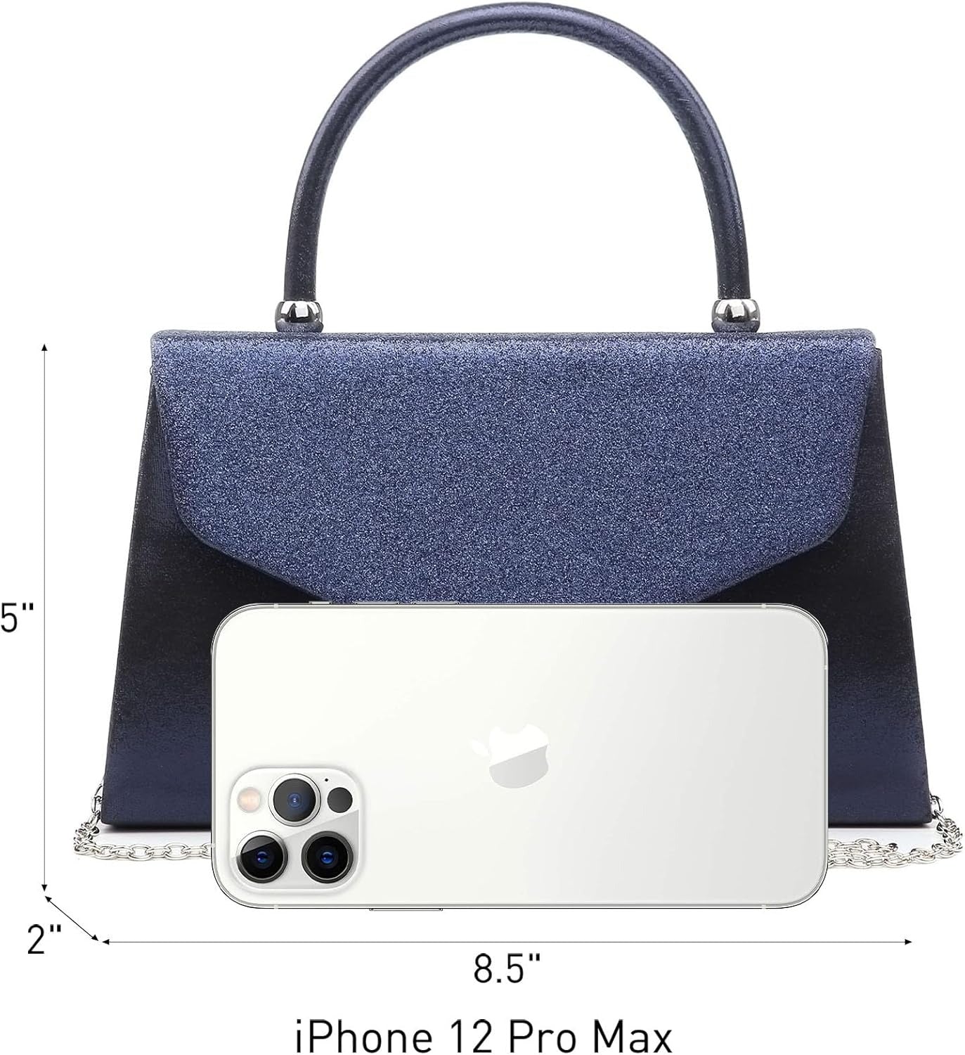 Women's Evening Bag Party Clutches Wedding Purses Cocktail Prom Handbags with Frosted Glittering