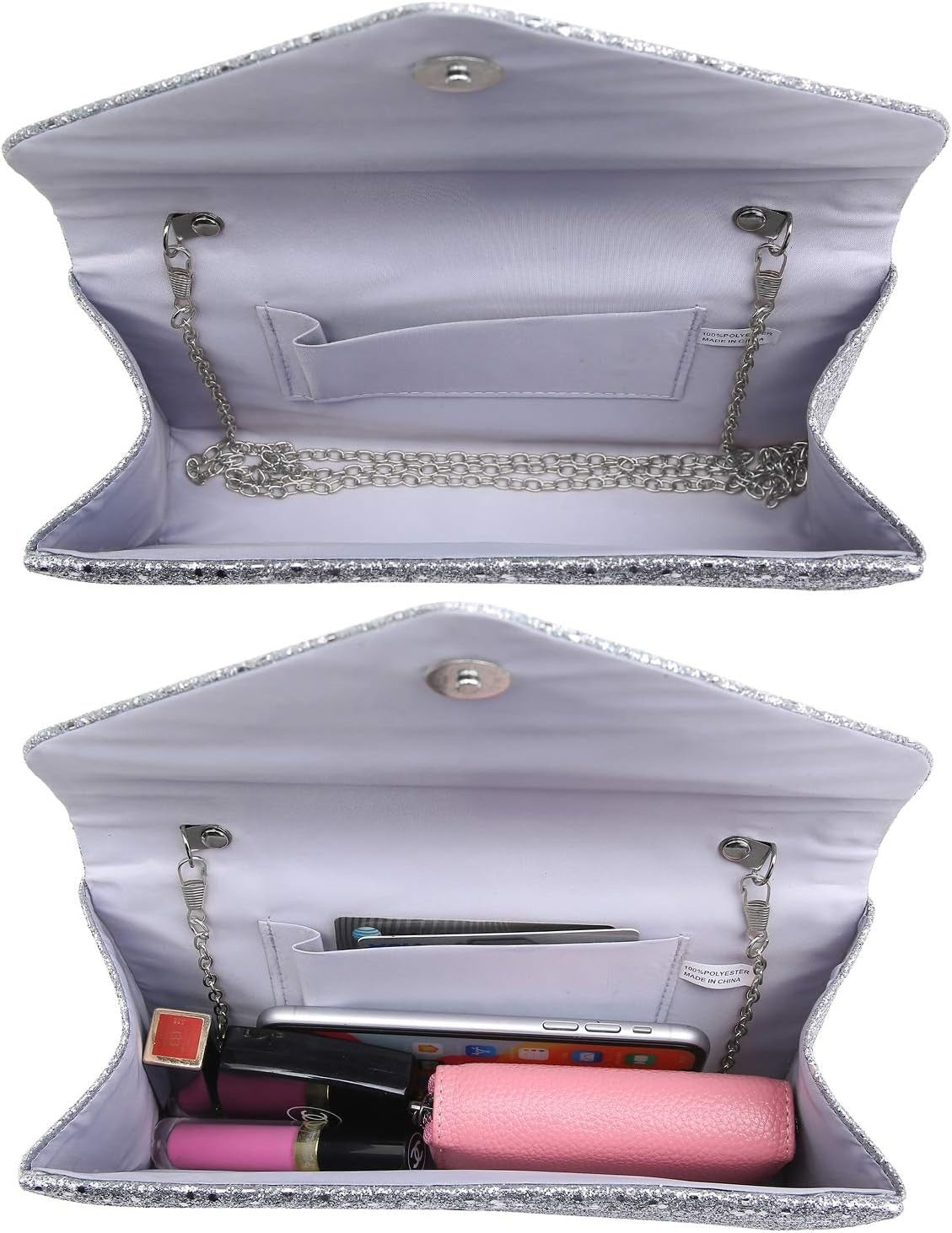 Women Glitter Evening Bags Formal Clutches Wedding Purses Party Dressy Clutch Purse Cocktail Prom Handbags