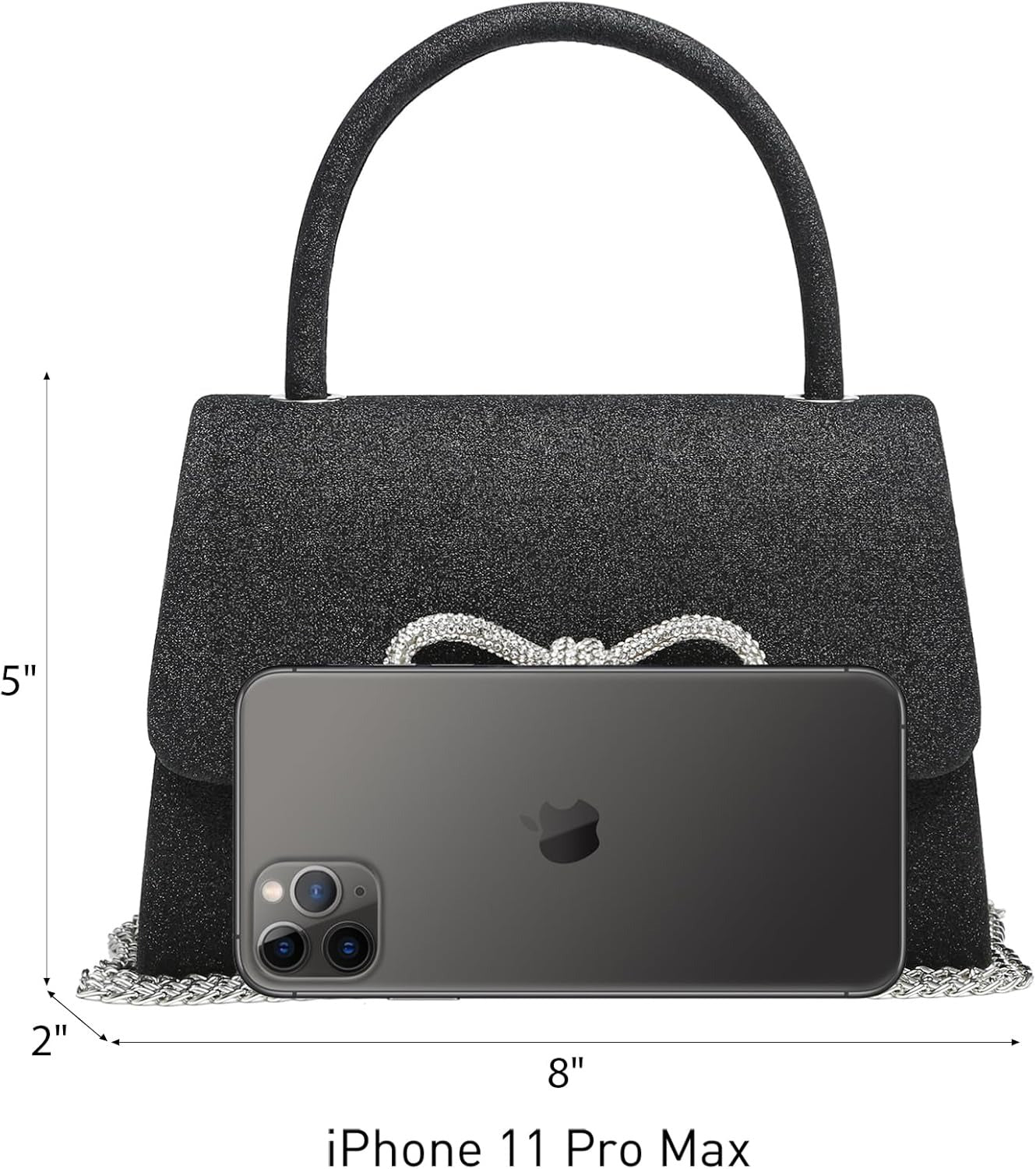 Women's Evening Bag Party Clutches Wedding Purses Cocktail Prom Handbags with Frosted Glittering