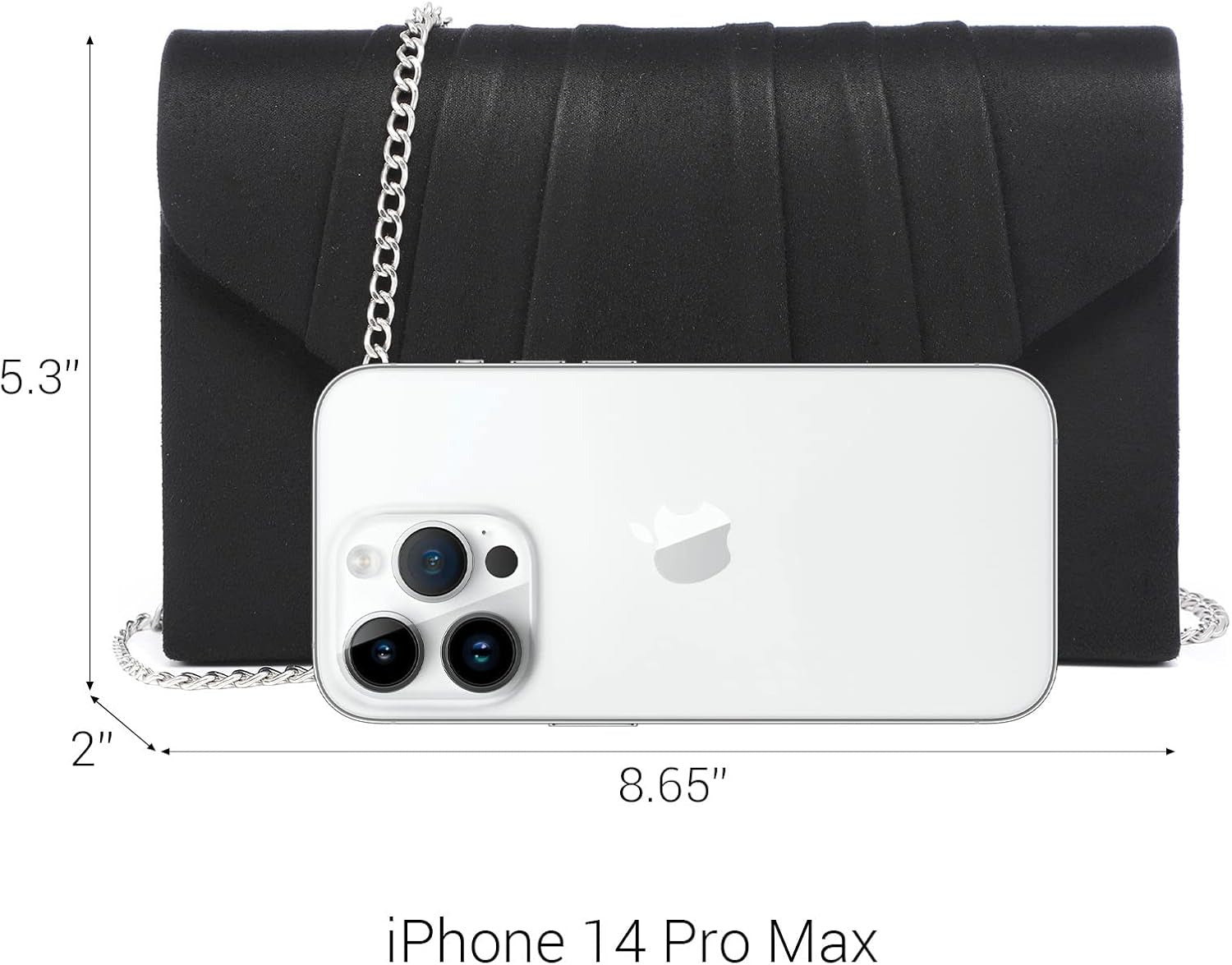 Women's Evening Bag Pleated Envelope Clutch Handbag Wedding Party Bridal Purse