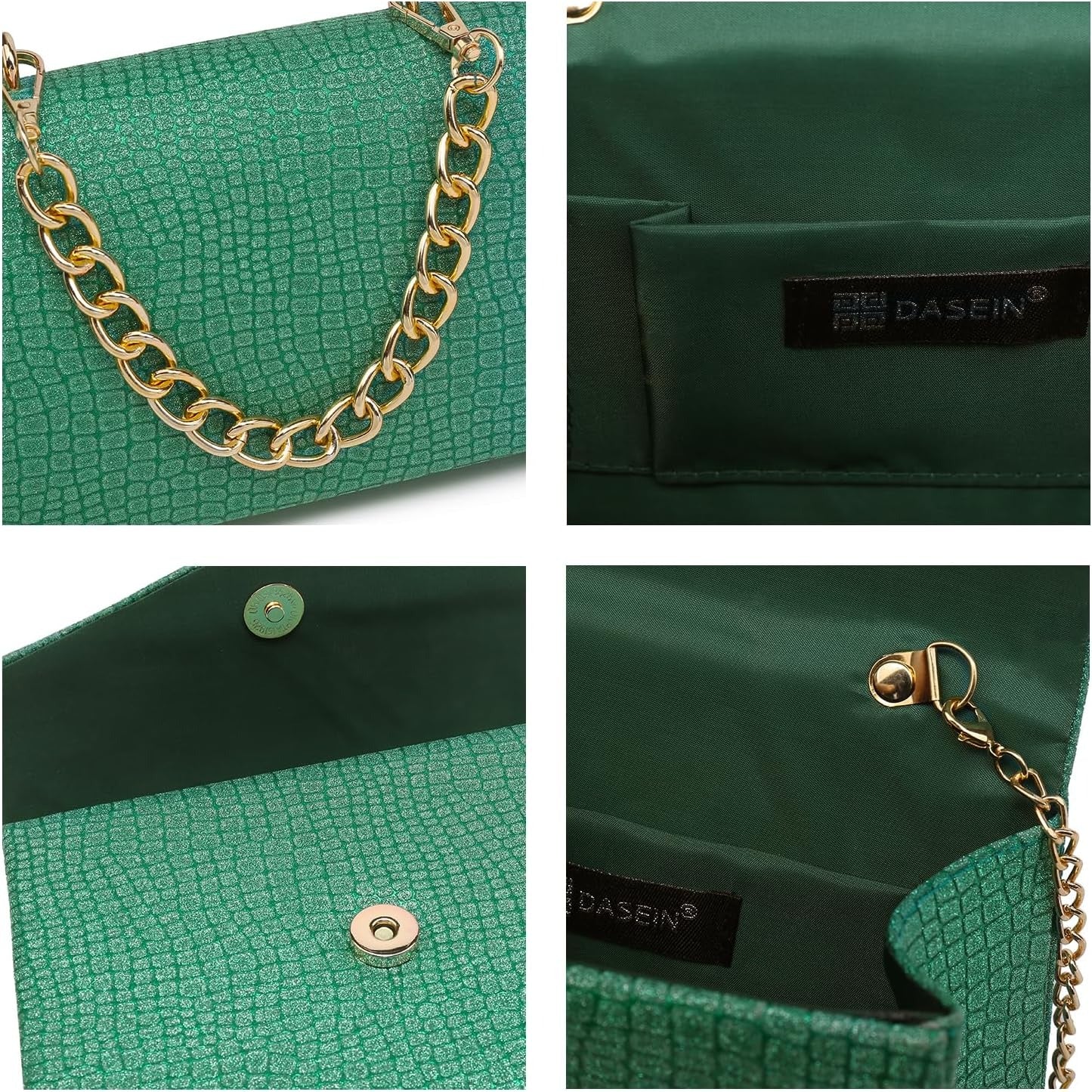 Women Sparkling Glitter Evening Handbag Top Handle Clutch Purse for Wedding Party Prom Cocktail Bridal