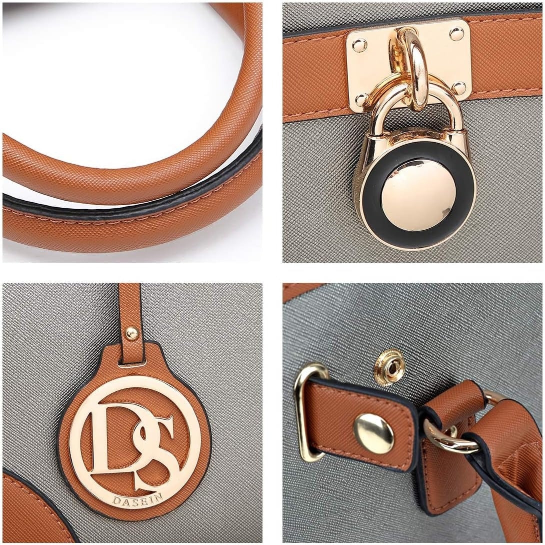 Women Handbags Top Handle Satchel Purse Shoulder Bag Hobo Bag Work Bag Set 2pcs