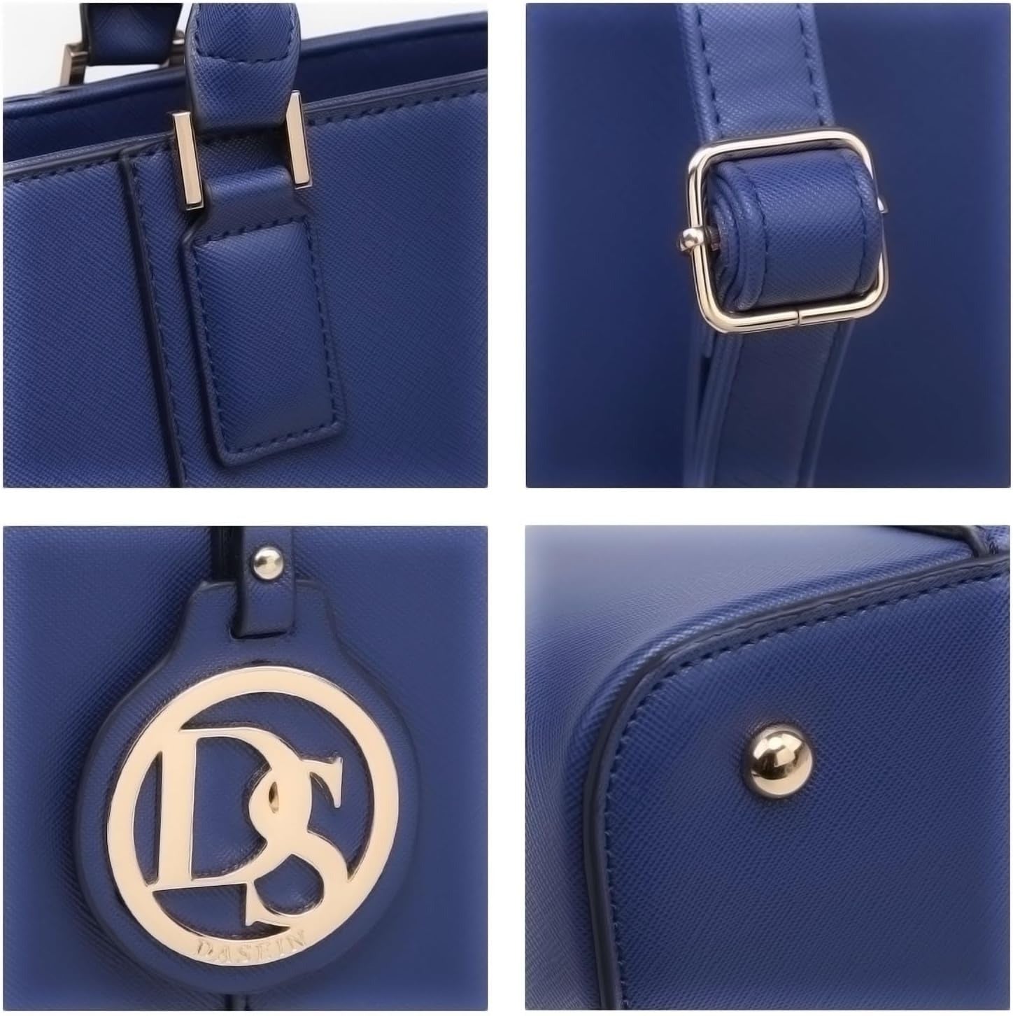 Women Satchel Purse Handbag Shoulder Bag Work Tote Bag with Matching Clutch